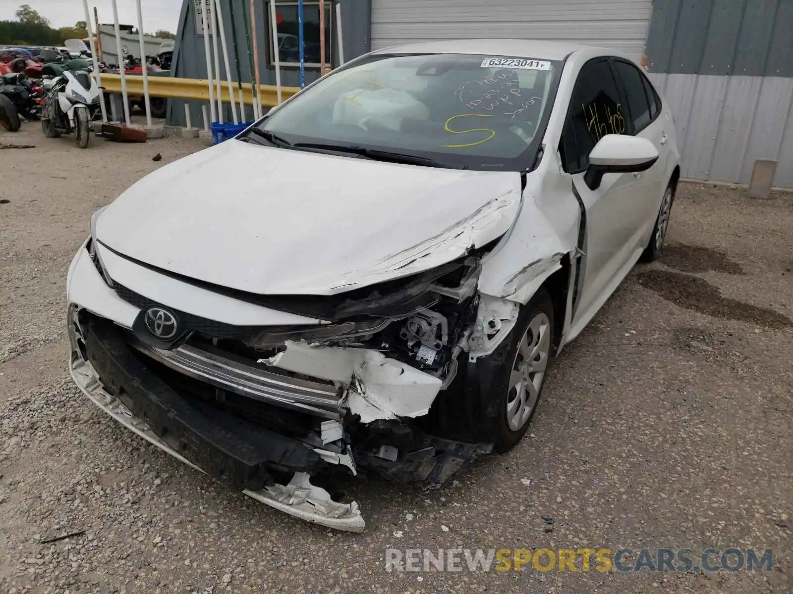 2 Photograph of a damaged car JTDEPRAE3LJ031810 TOYOTA COROLLA 2020