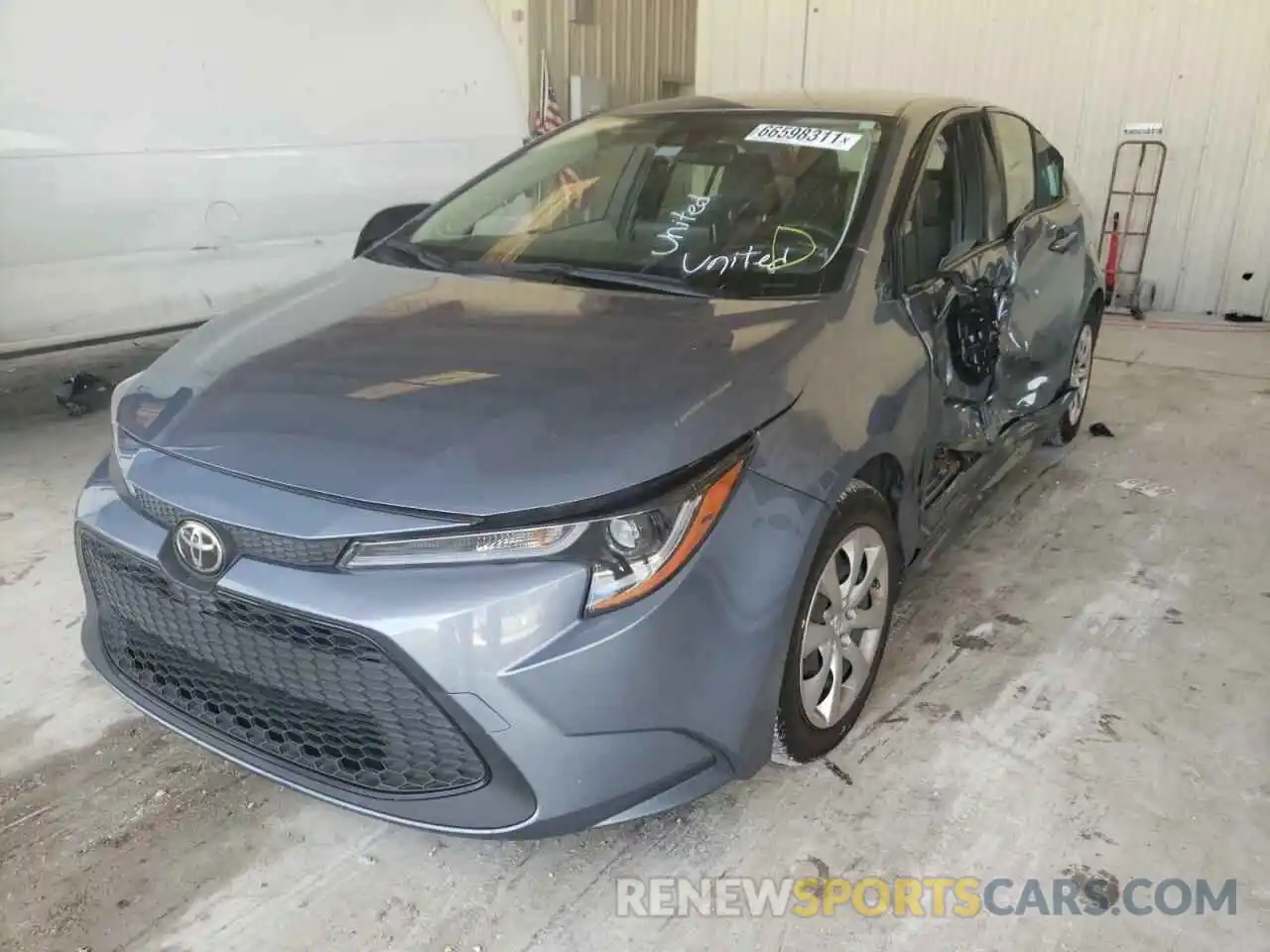 2 Photograph of a damaged car JTDEPRAE3LJ032102 TOYOTA COROLLA 2020