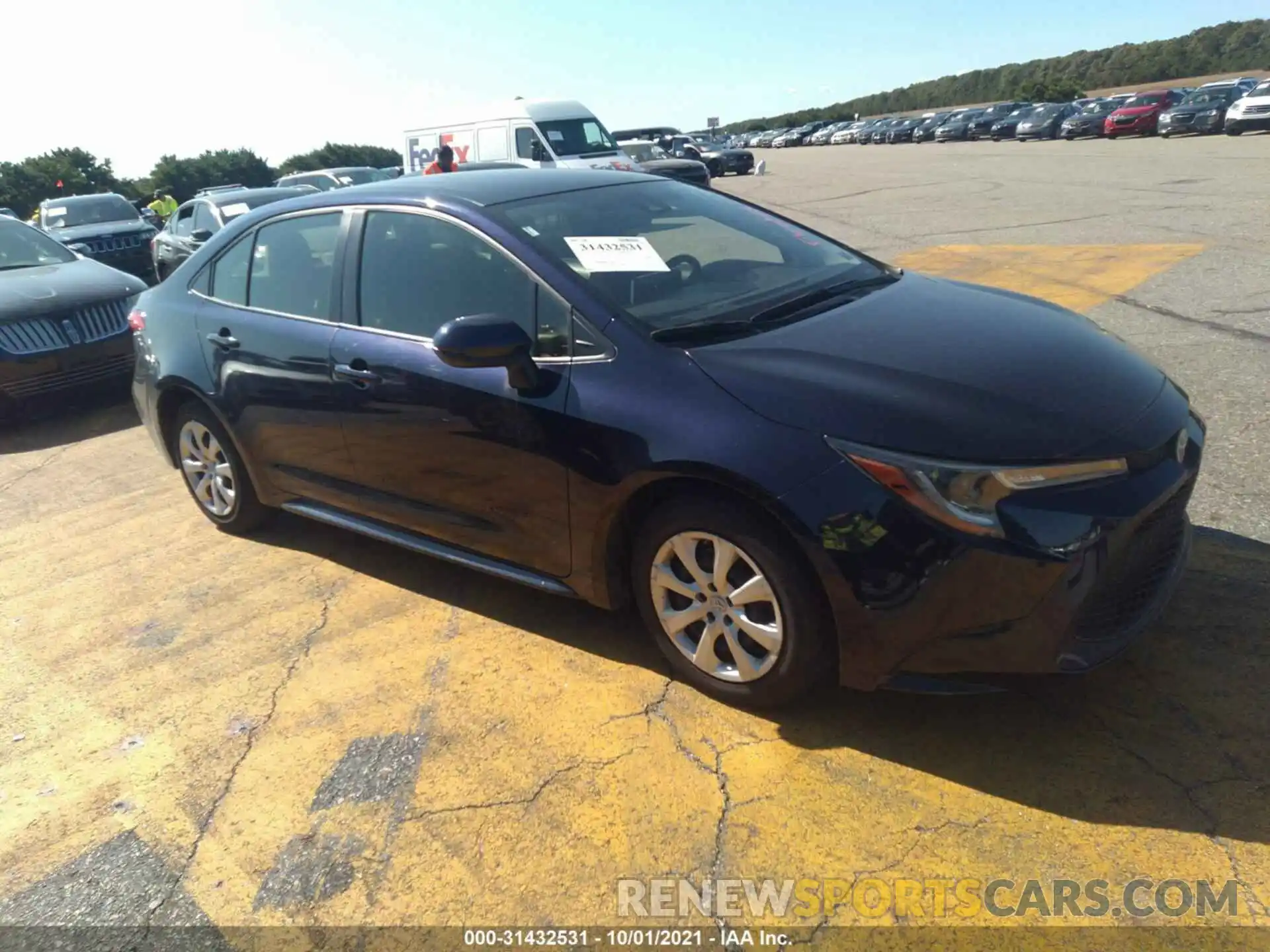 1 Photograph of a damaged car JTDEPRAE3LJ032830 TOYOTA COROLLA 2020