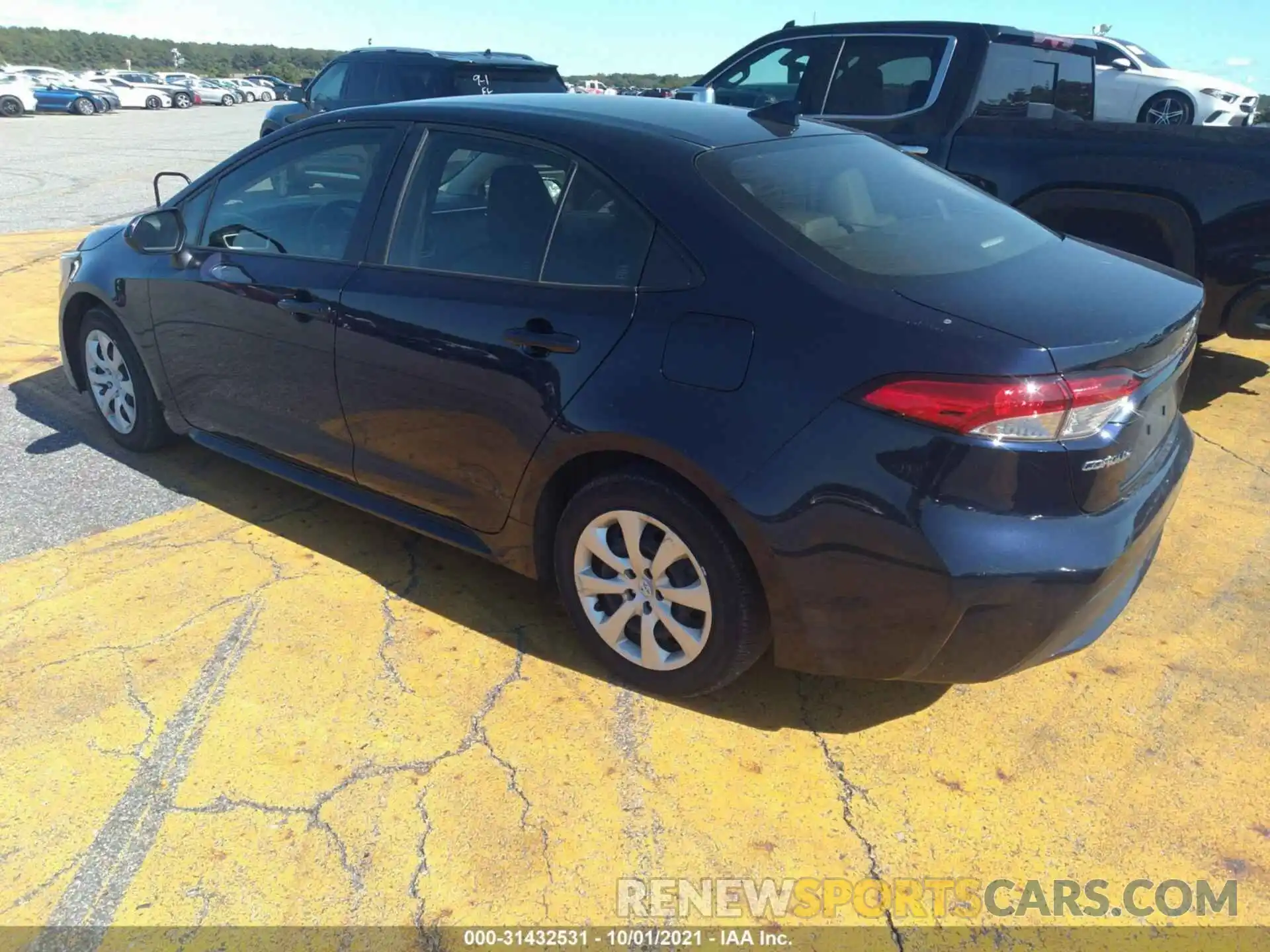 3 Photograph of a damaged car JTDEPRAE3LJ032830 TOYOTA COROLLA 2020