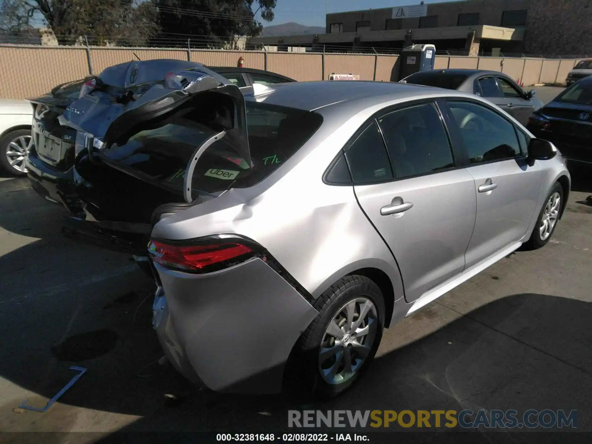 4 Photograph of a damaged car JTDEPRAE3LJ033380 TOYOTA COROLLA 2020