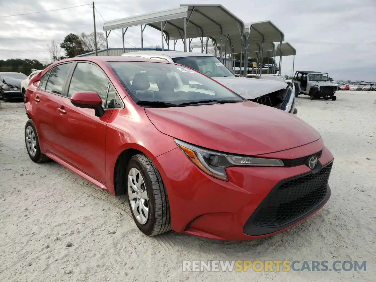 1 Photograph of a damaged car JTDEPRAE3LJ033430 TOYOTA COROLLA 2020