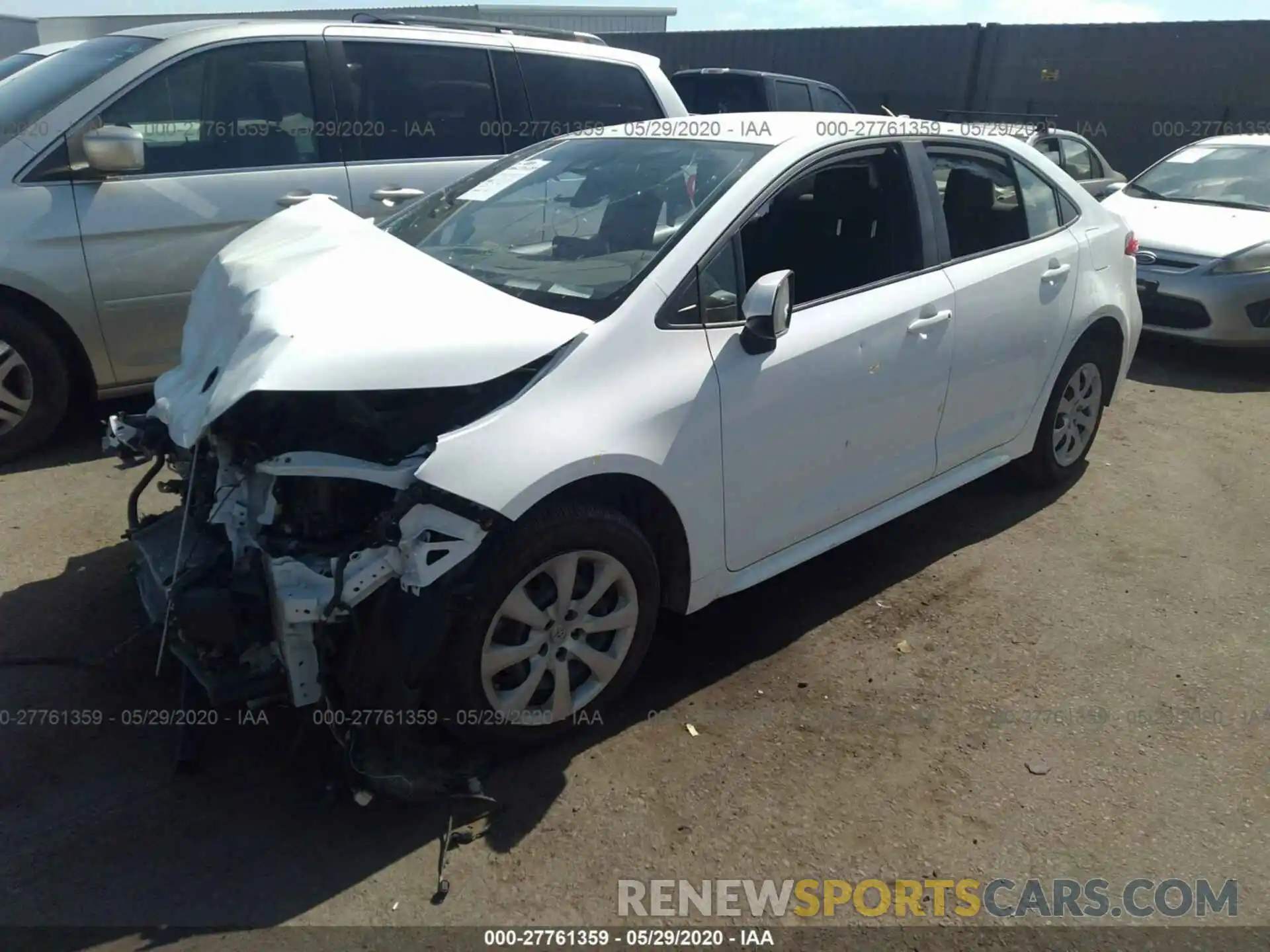 2 Photograph of a damaged car JTDEPRAE3LJ033606 TOYOTA COROLLA 2020