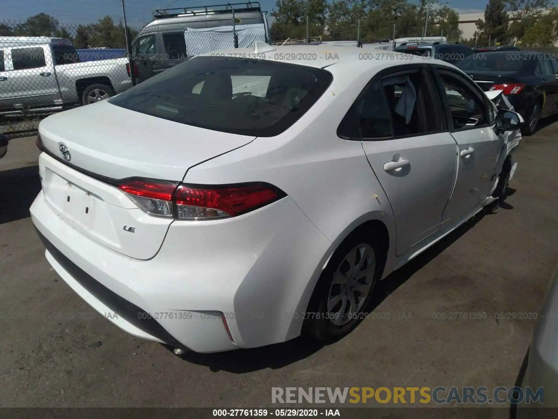 4 Photograph of a damaged car JTDEPRAE3LJ033606 TOYOTA COROLLA 2020