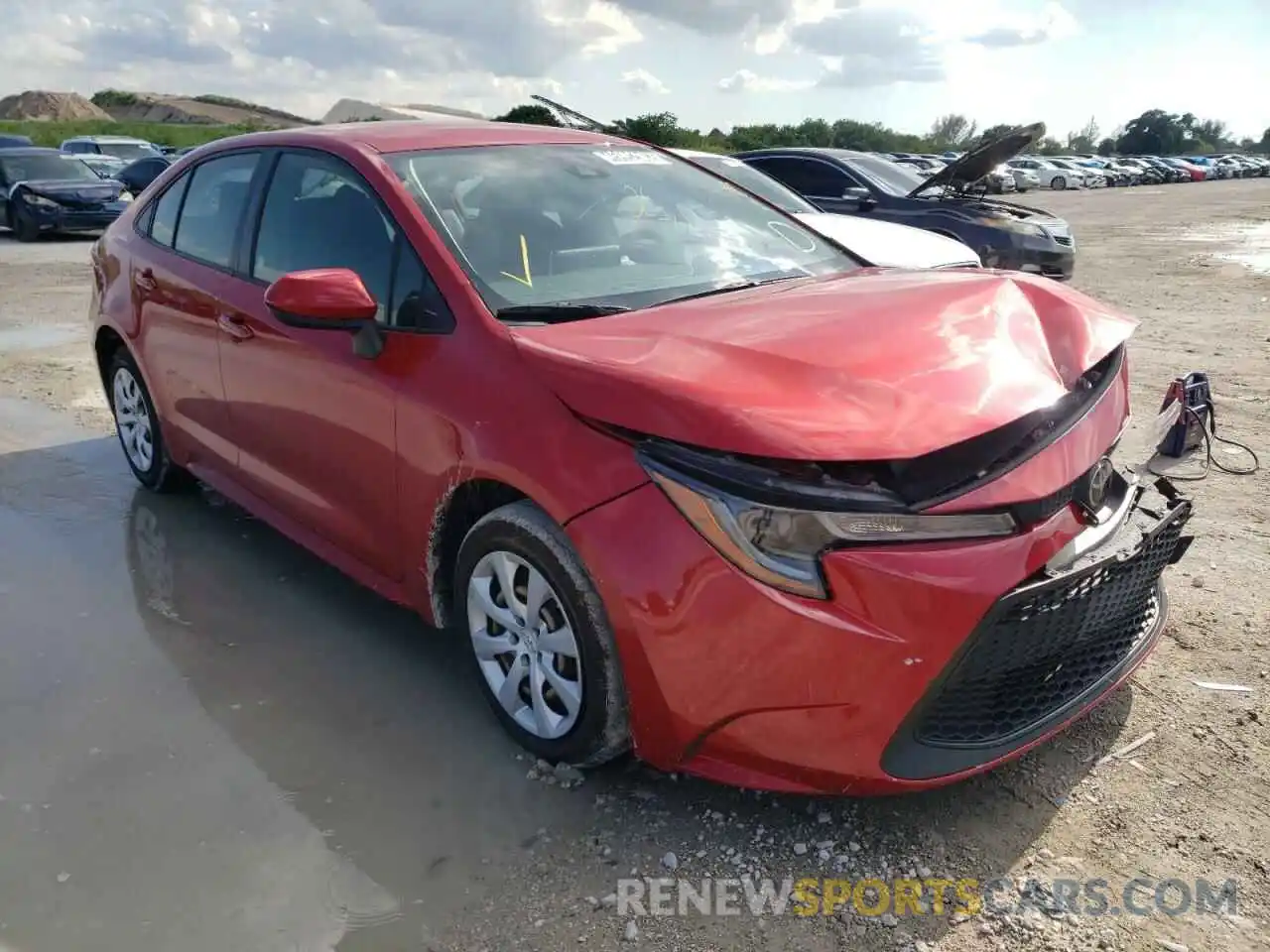 1 Photograph of a damaged car JTDEPRAE3LJ033878 TOYOTA COROLLA 2020