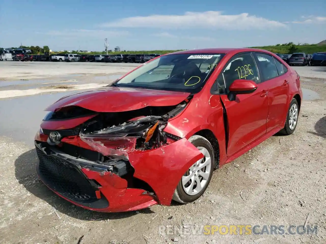 2 Photograph of a damaged car JTDEPRAE3LJ033878 TOYOTA COROLLA 2020