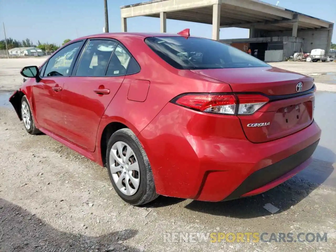 3 Photograph of a damaged car JTDEPRAE3LJ033878 TOYOTA COROLLA 2020