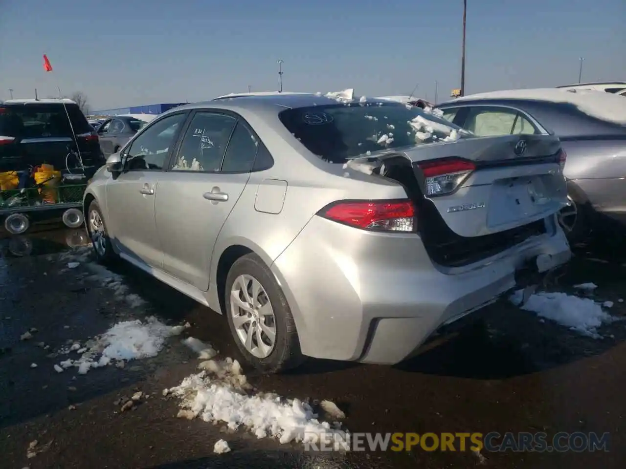 3 Photograph of a damaged car JTDEPRAE3LJ035338 TOYOTA COROLLA 2020