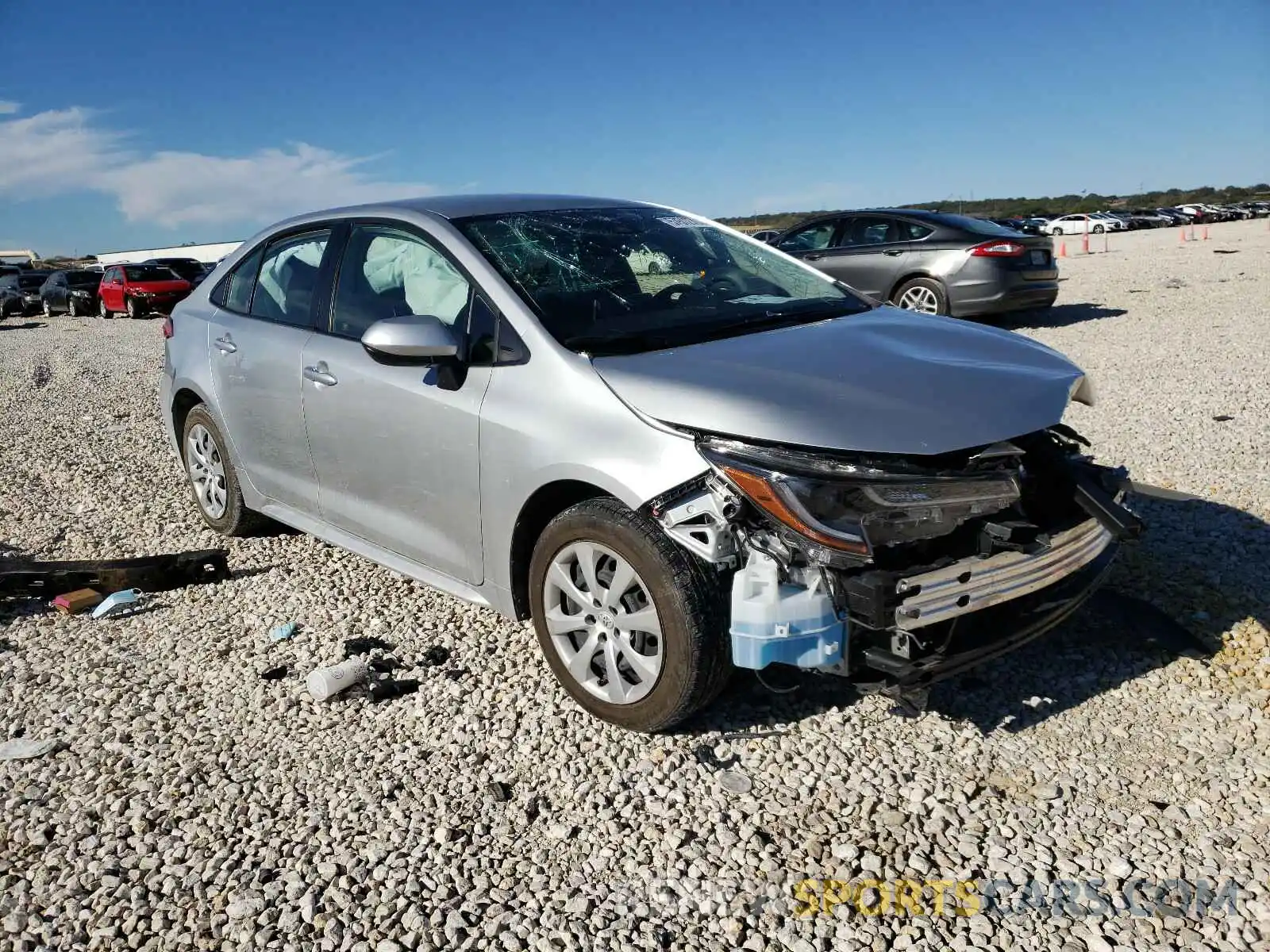 1 Photograph of a damaged car JTDEPRAE3LJ035534 TOYOTA COROLLA 2020