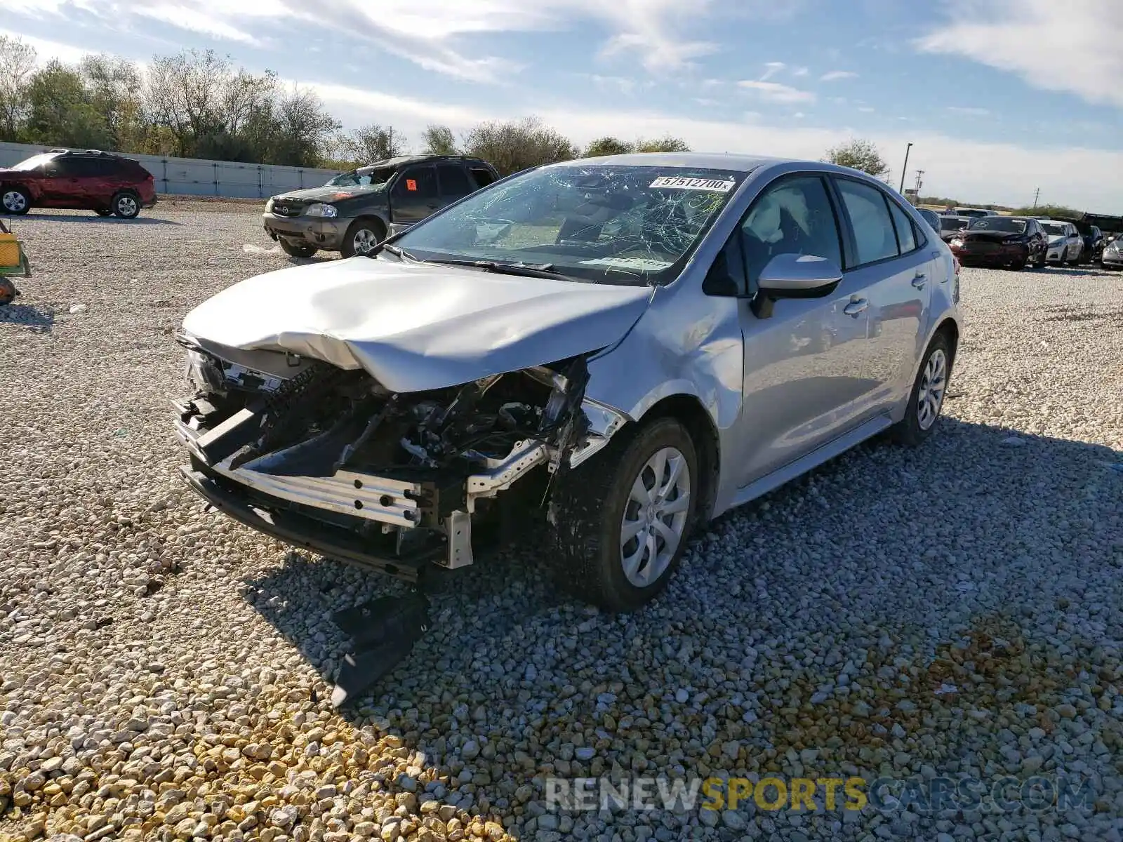 2 Photograph of a damaged car JTDEPRAE3LJ035534 TOYOTA COROLLA 2020