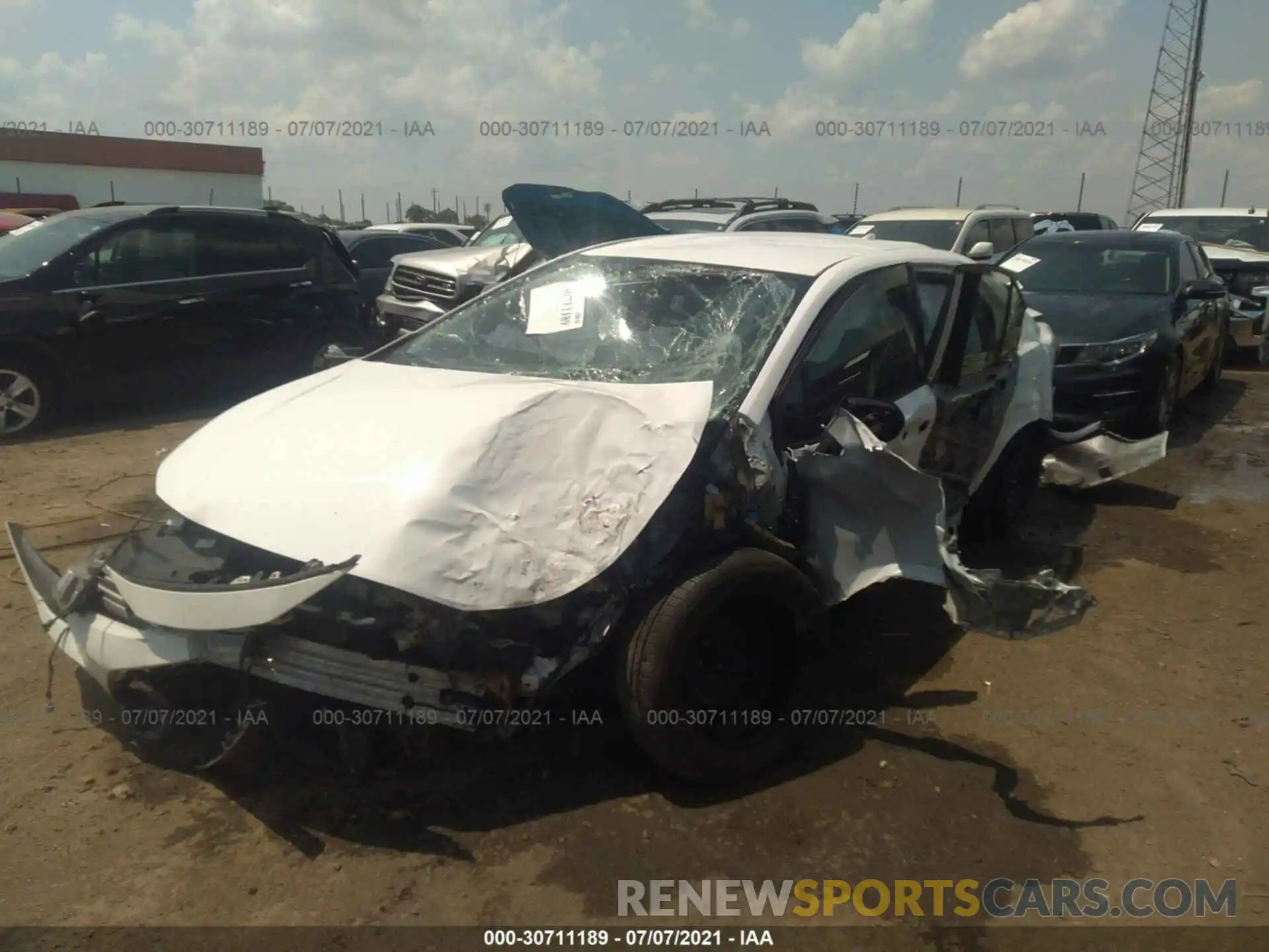 2 Photograph of a damaged car JTDEPRAE3LJ036103 TOYOTA COROLLA 2020