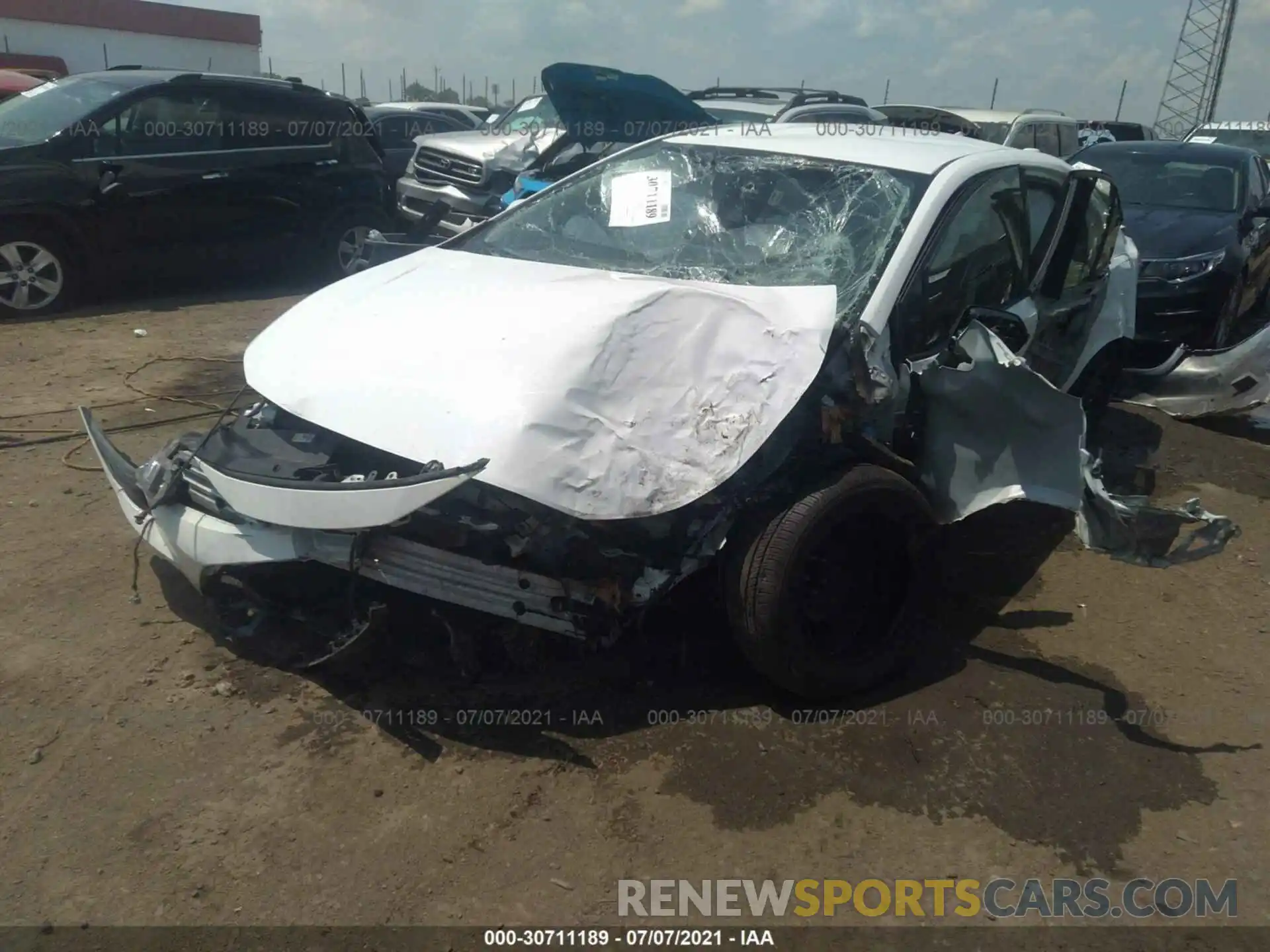 6 Photograph of a damaged car JTDEPRAE3LJ036103 TOYOTA COROLLA 2020