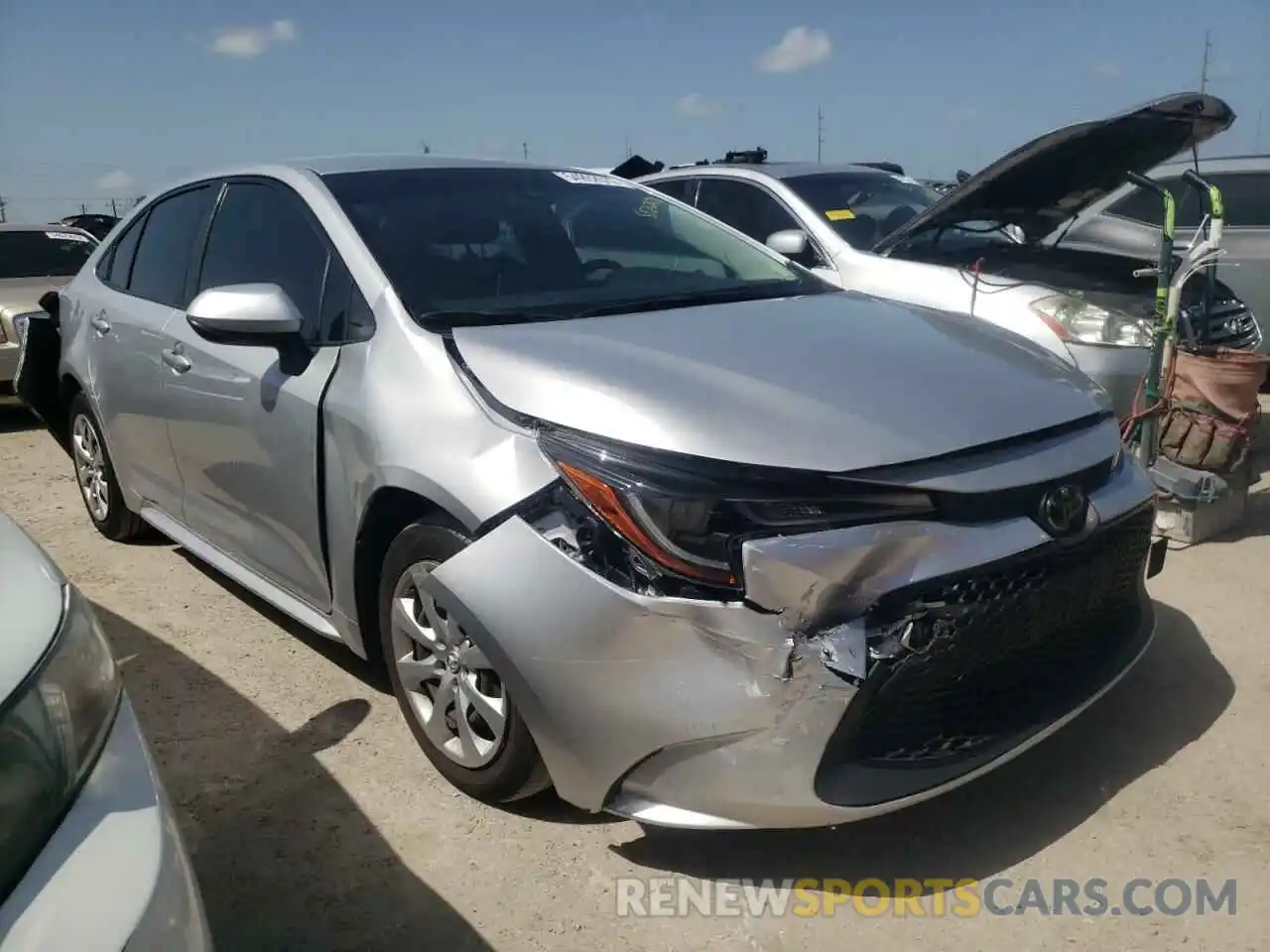 1 Photograph of a damaged car JTDEPRAE3LJ036344 TOYOTA COROLLA 2020