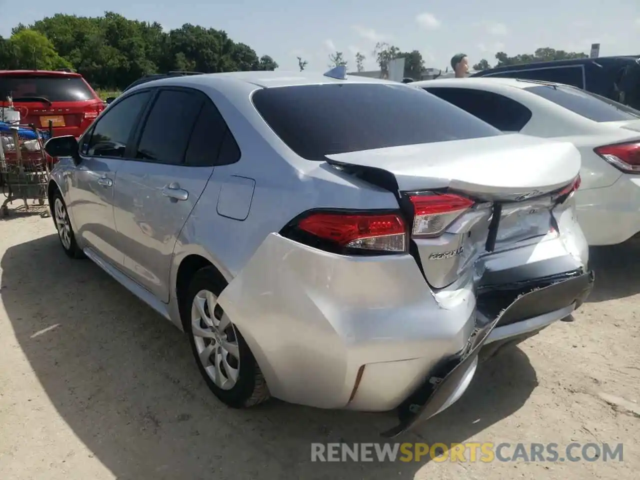 3 Photograph of a damaged car JTDEPRAE3LJ036344 TOYOTA COROLLA 2020