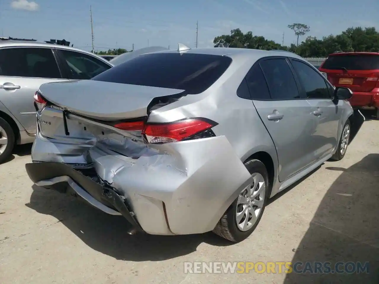 4 Photograph of a damaged car JTDEPRAE3LJ036344 TOYOTA COROLLA 2020