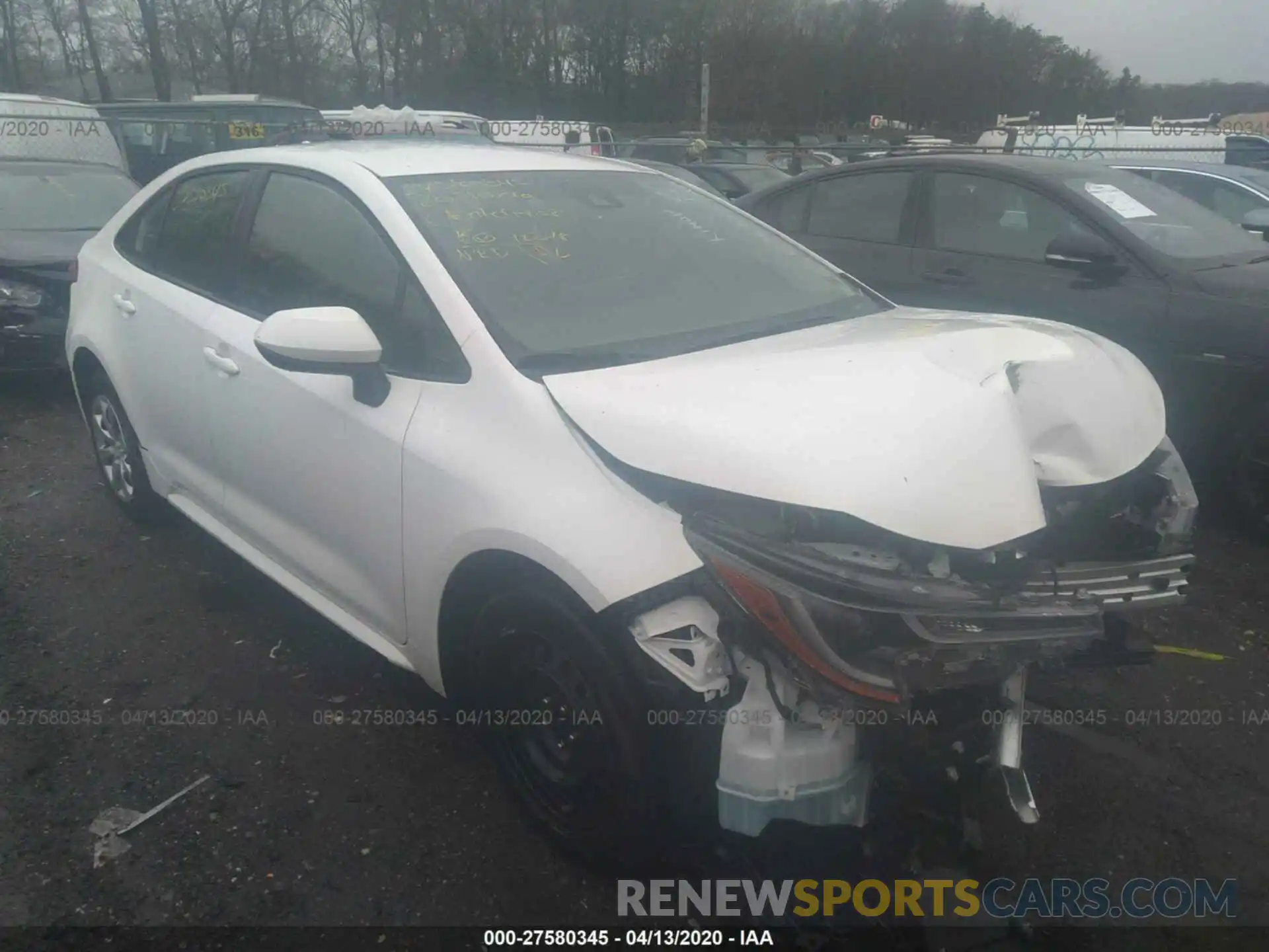 1 Photograph of a damaged car JTDEPRAE3LJ036375 TOYOTA COROLLA 2020