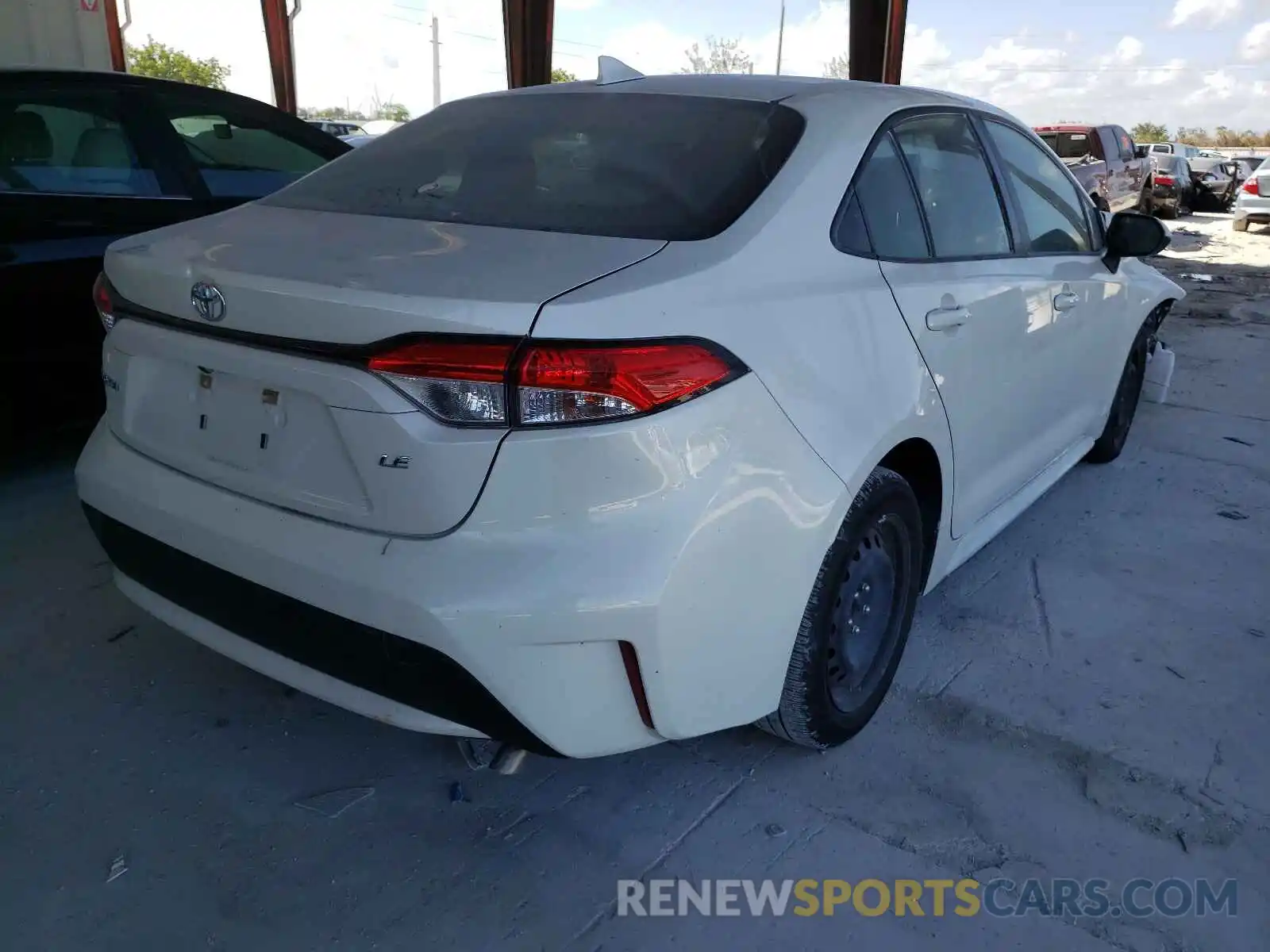 4 Photograph of a damaged car JTDEPRAE3LJ036487 TOYOTA COROLLA 2020