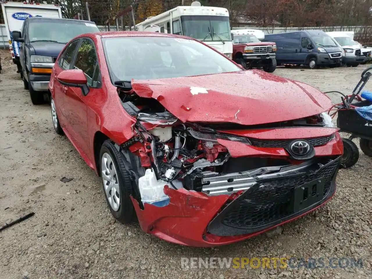 1 Photograph of a damaged car JTDEPRAE3LJ037042 TOYOTA COROLLA 2020