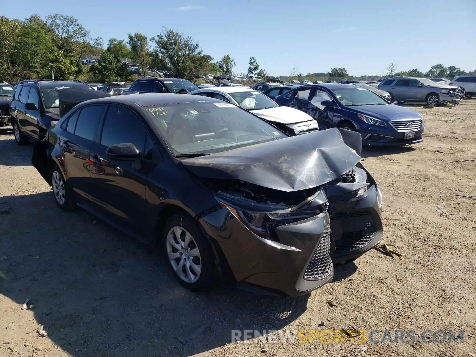 1 Photograph of a damaged car JTDEPRAE3LJ037154 TOYOTA COROLLA 2020