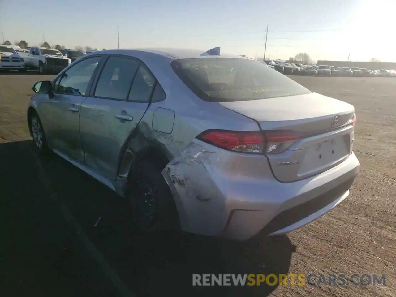 3 Photograph of a damaged car JTDEPRAE3LJ037218 TOYOTA COROLLA 2020