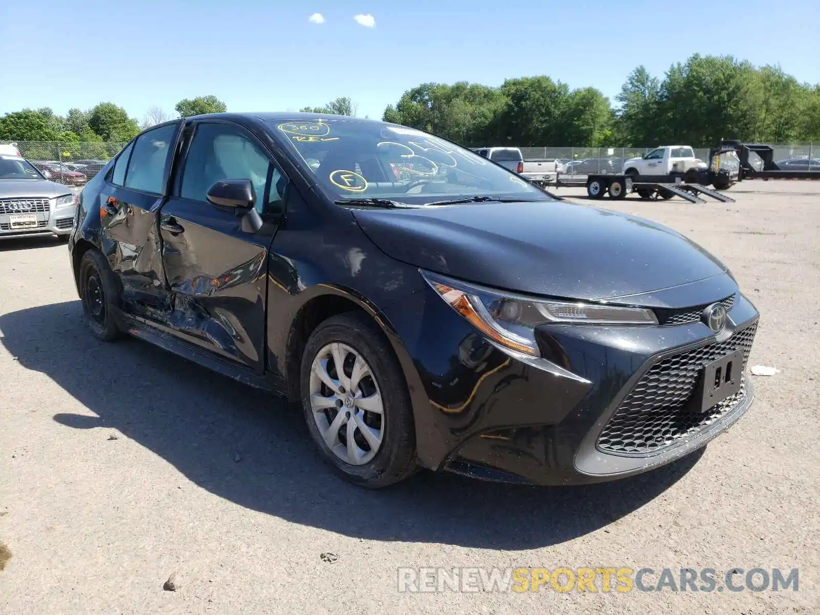 1 Photograph of a damaged car JTDEPRAE3LJ037946 TOYOTA COROLLA 2020