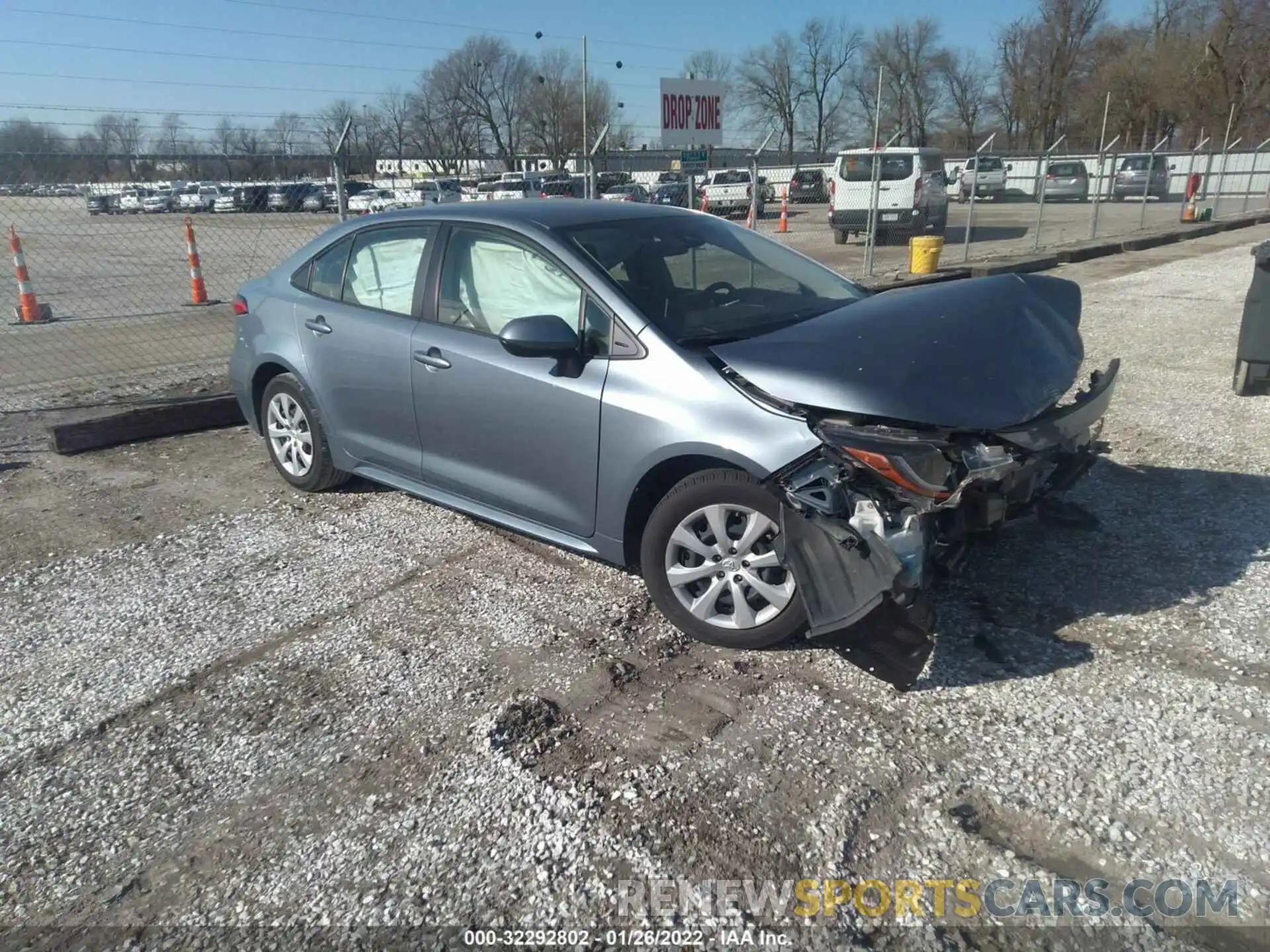 1 Photograph of a damaged car JTDEPRAE3LJ038580 TOYOTA COROLLA 2020