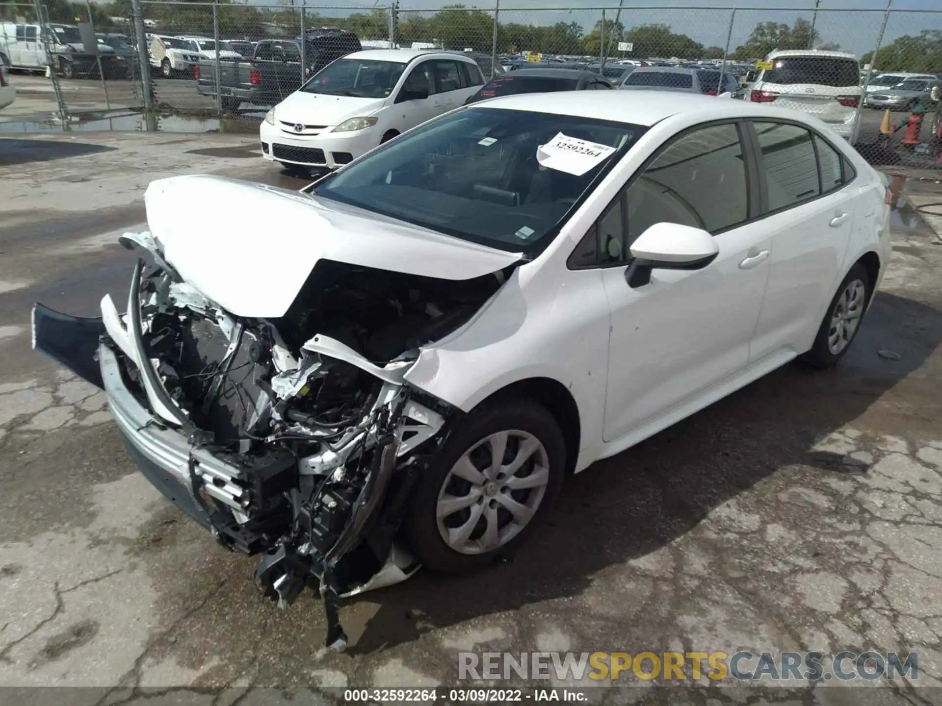 2 Photograph of a damaged car JTDEPRAE3LJ039132 TOYOTA COROLLA 2020