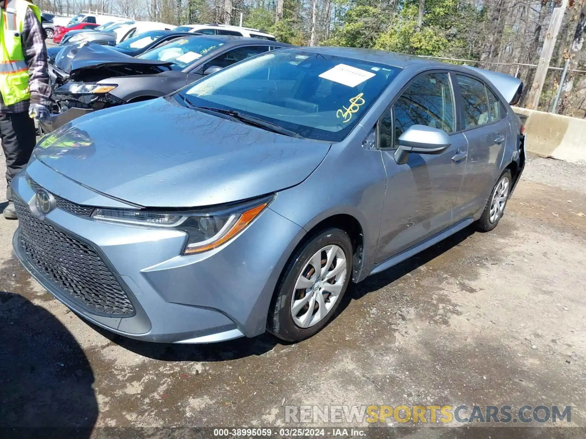 2 Photograph of a damaged car JTDEPRAE3LJ039180 TOYOTA COROLLA 2020