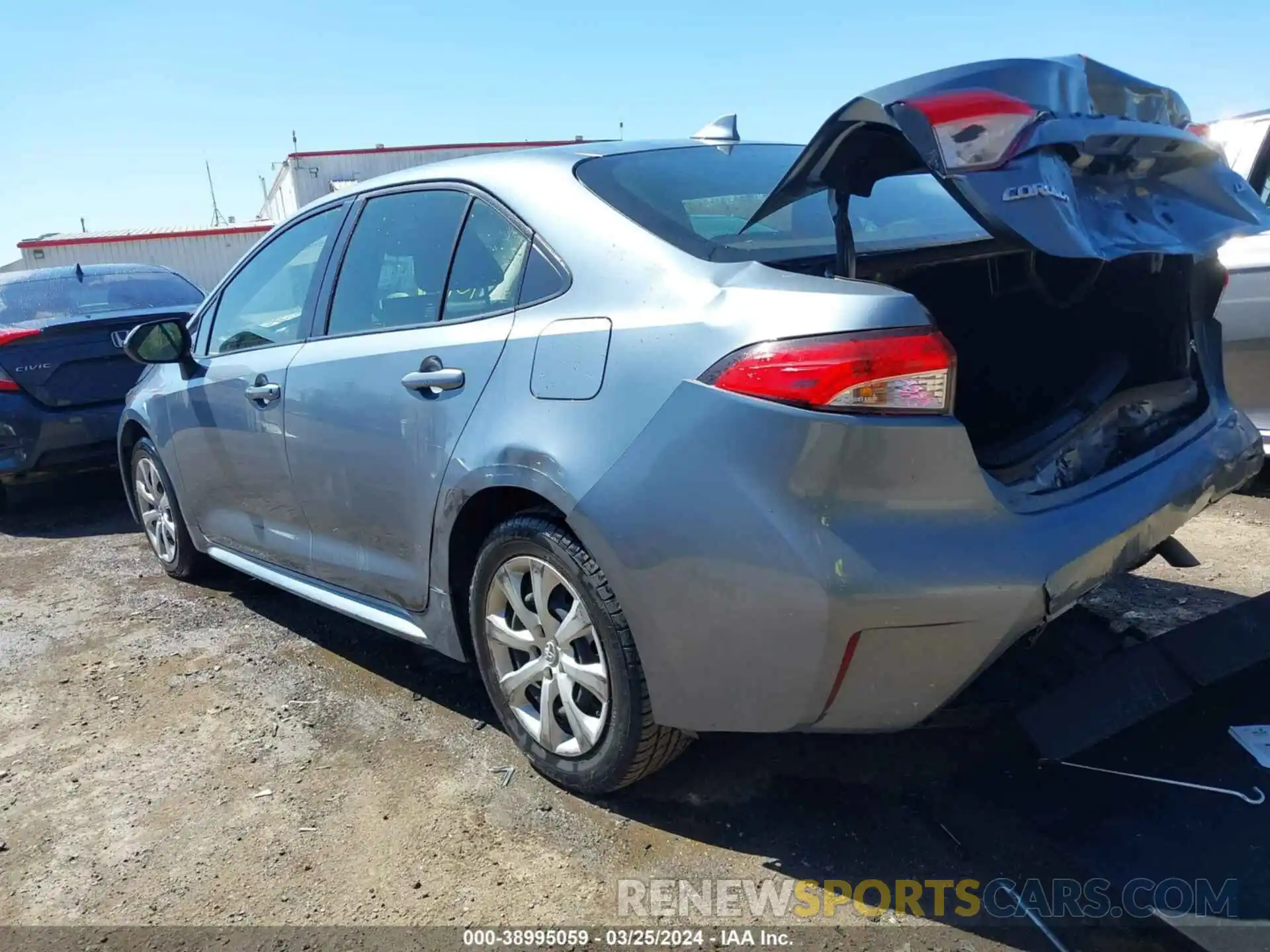 3 Photograph of a damaged car JTDEPRAE3LJ039180 TOYOTA COROLLA 2020