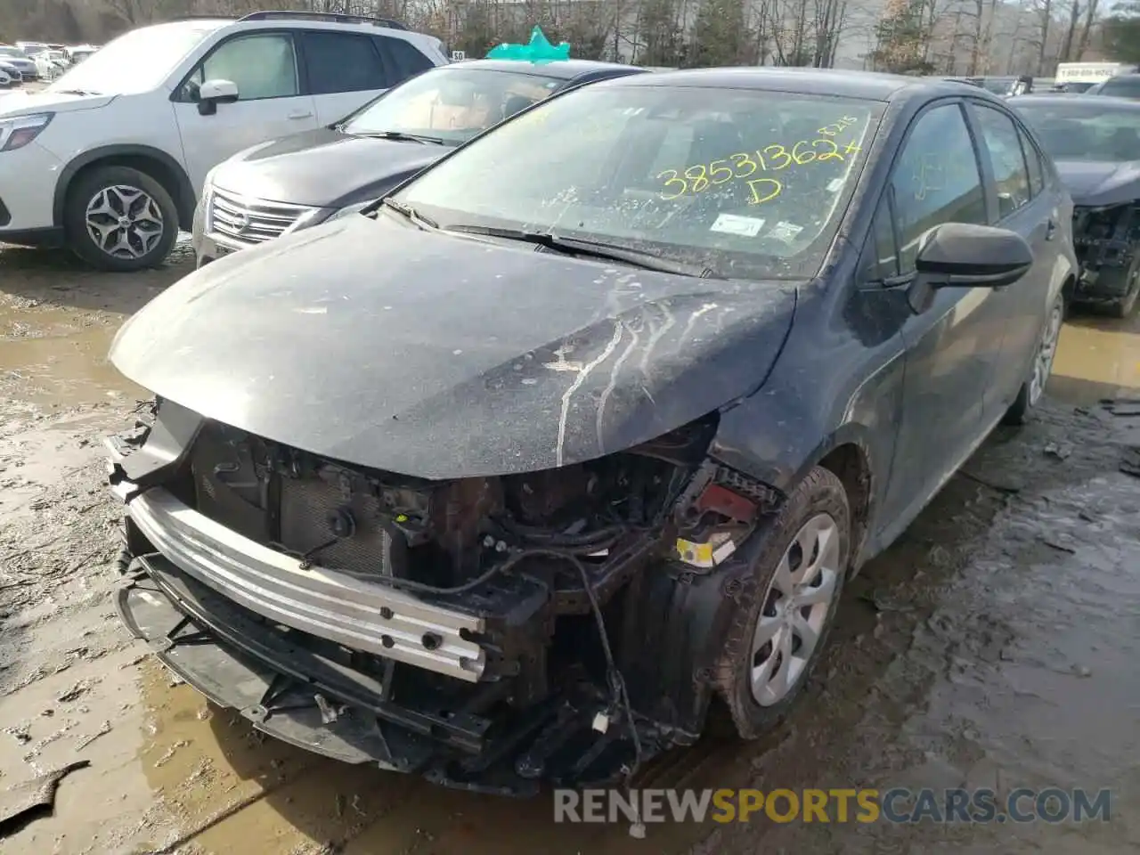 2 Photograph of a damaged car JTDEPRAE3LJ040068 TOYOTA COROLLA 2020