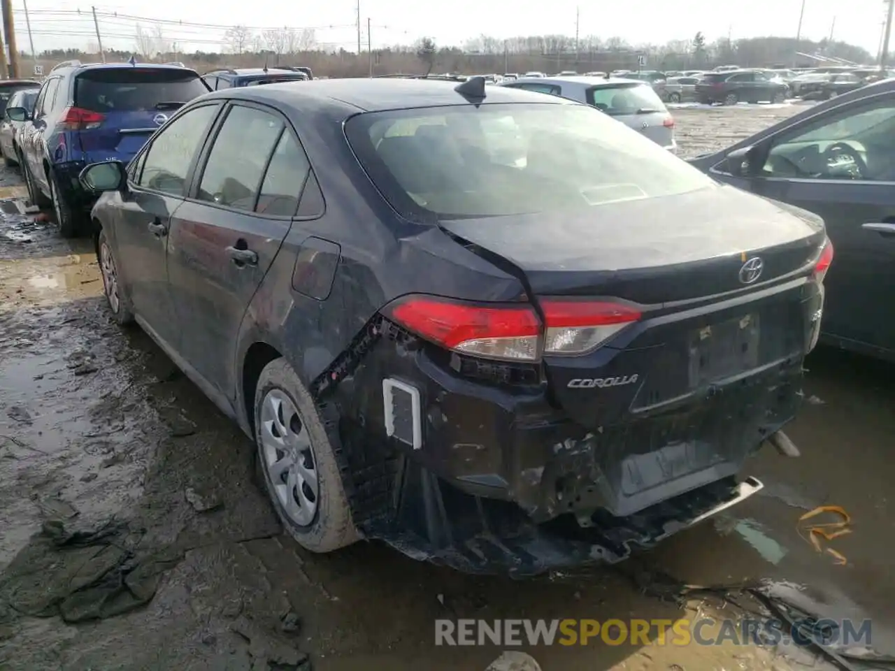 3 Photograph of a damaged car JTDEPRAE3LJ040068 TOYOTA COROLLA 2020