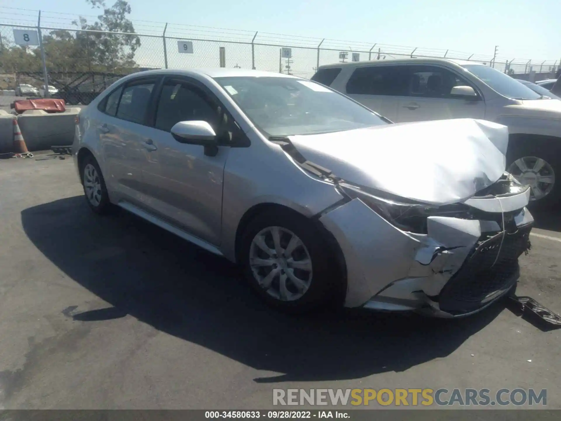 1 Photograph of a damaged car JTDEPRAE3LJ040734 TOYOTA COROLLA 2020