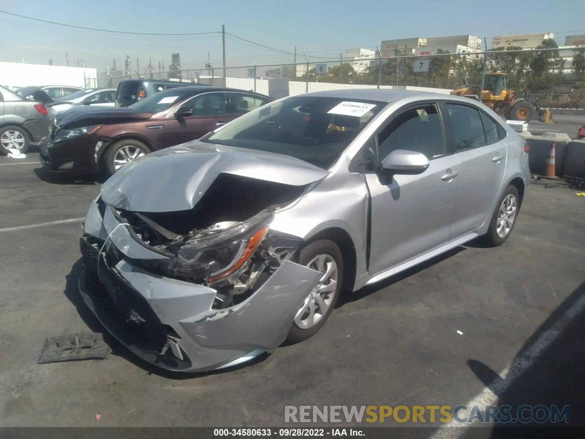 2 Photograph of a damaged car JTDEPRAE3LJ040734 TOYOTA COROLLA 2020