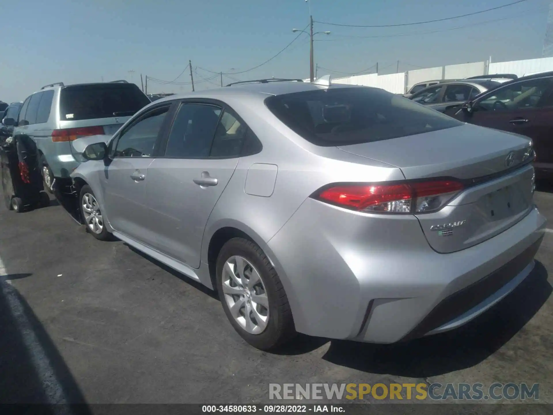 3 Photograph of a damaged car JTDEPRAE3LJ040734 TOYOTA COROLLA 2020