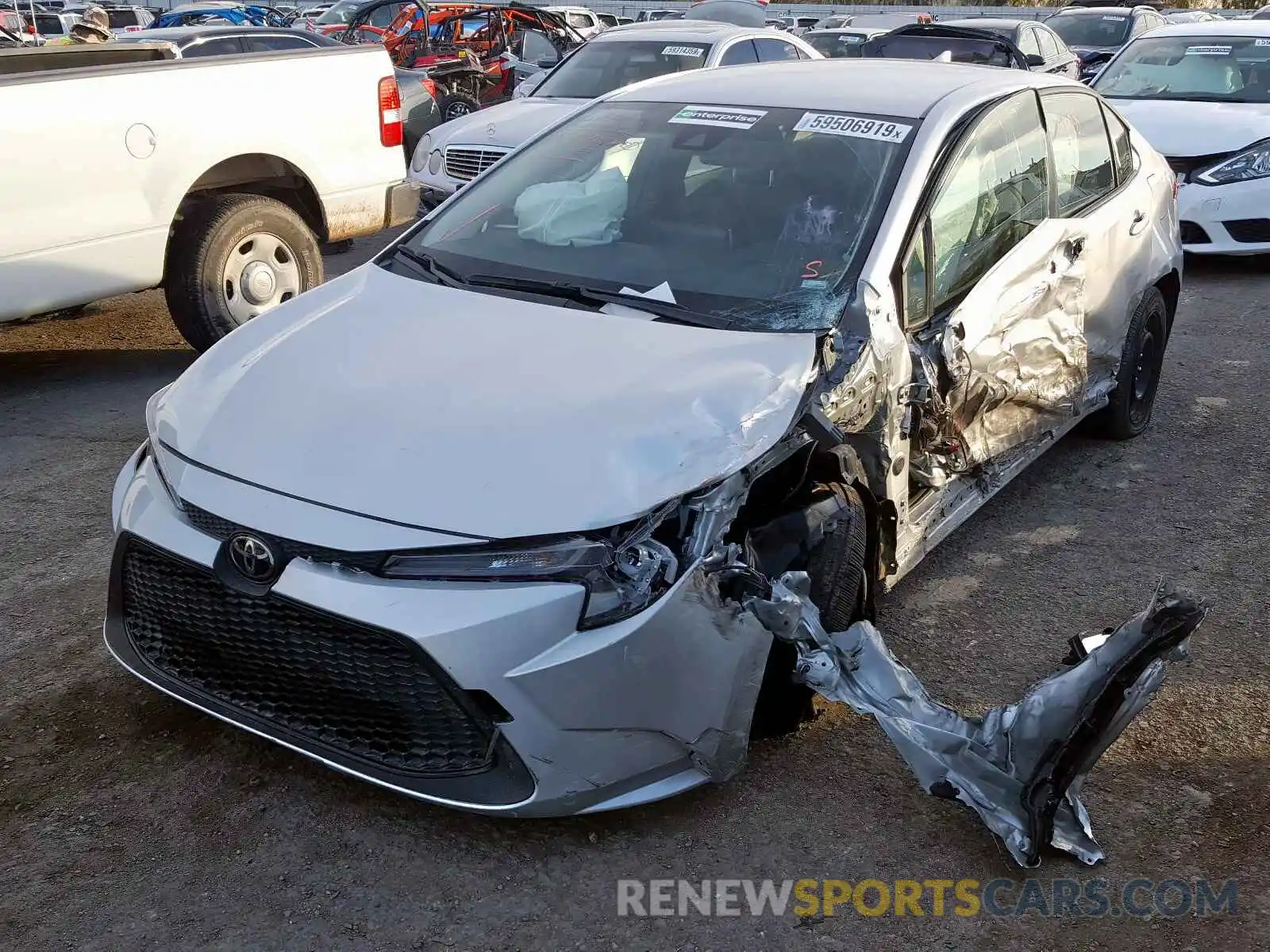 2 Photograph of a damaged car JTDEPRAE3LJ040782 TOYOTA COROLLA 2020