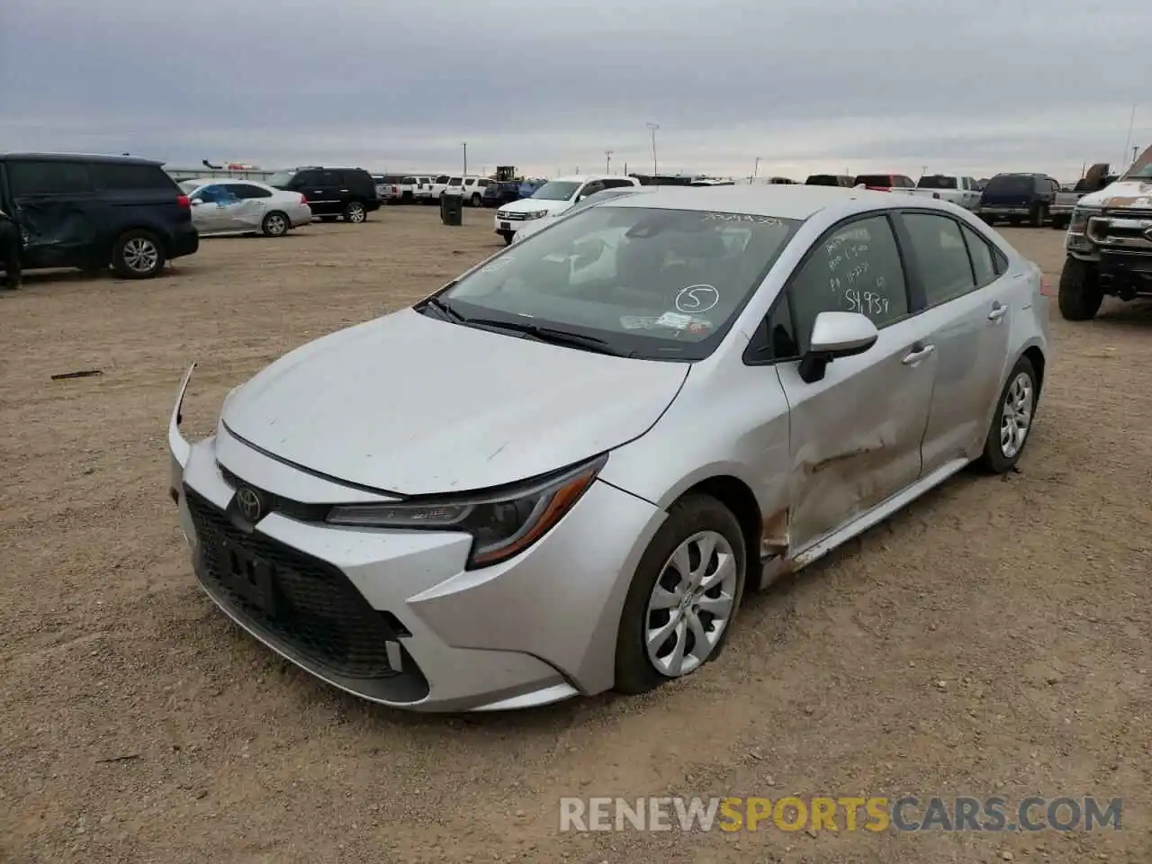 2 Photograph of a damaged car JTDEPRAE3LJ041060 TOYOTA COROLLA 2020