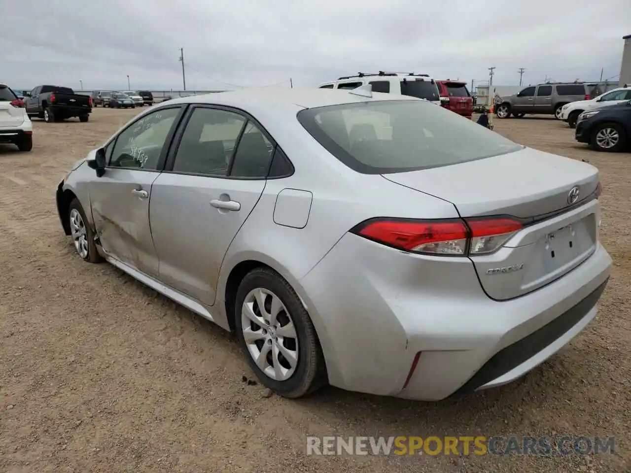 3 Photograph of a damaged car JTDEPRAE3LJ041060 TOYOTA COROLLA 2020