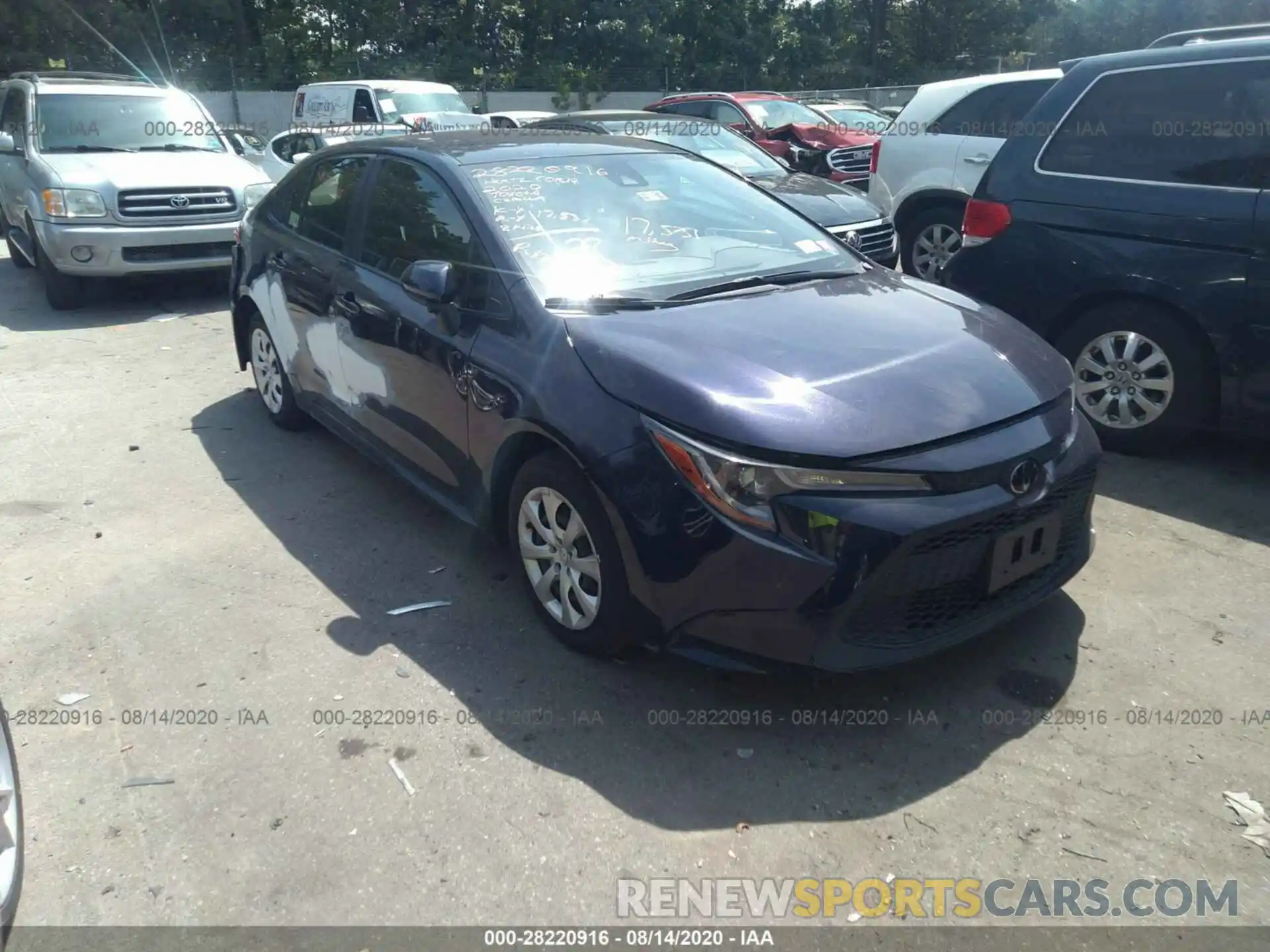 1 Photograph of a damaged car JTDEPRAE3LJ041530 TOYOTA COROLLA 2020