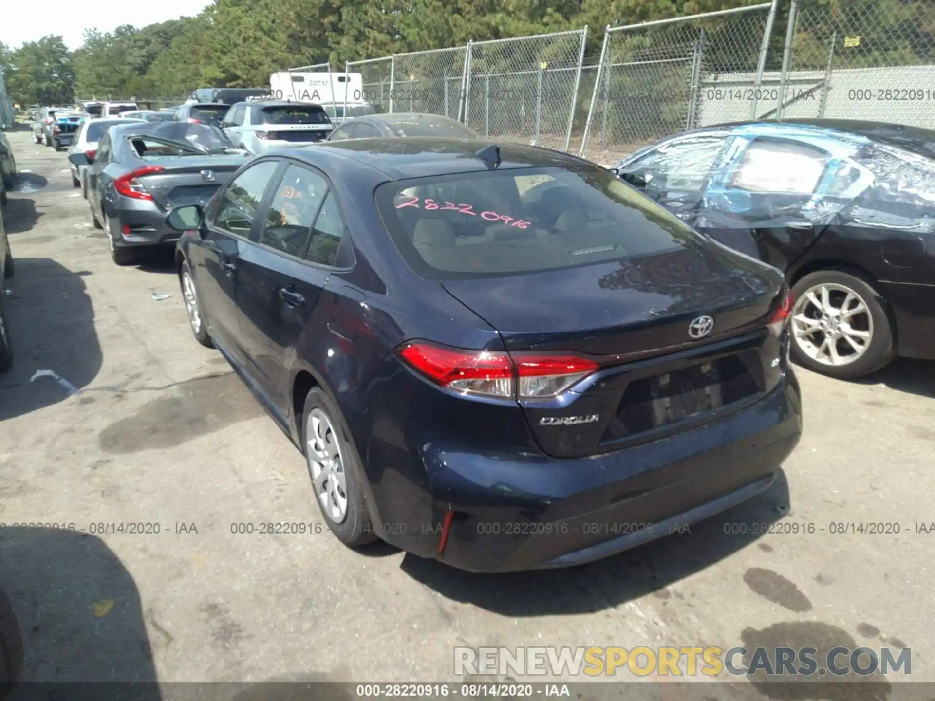 3 Photograph of a damaged car JTDEPRAE3LJ041530 TOYOTA COROLLA 2020