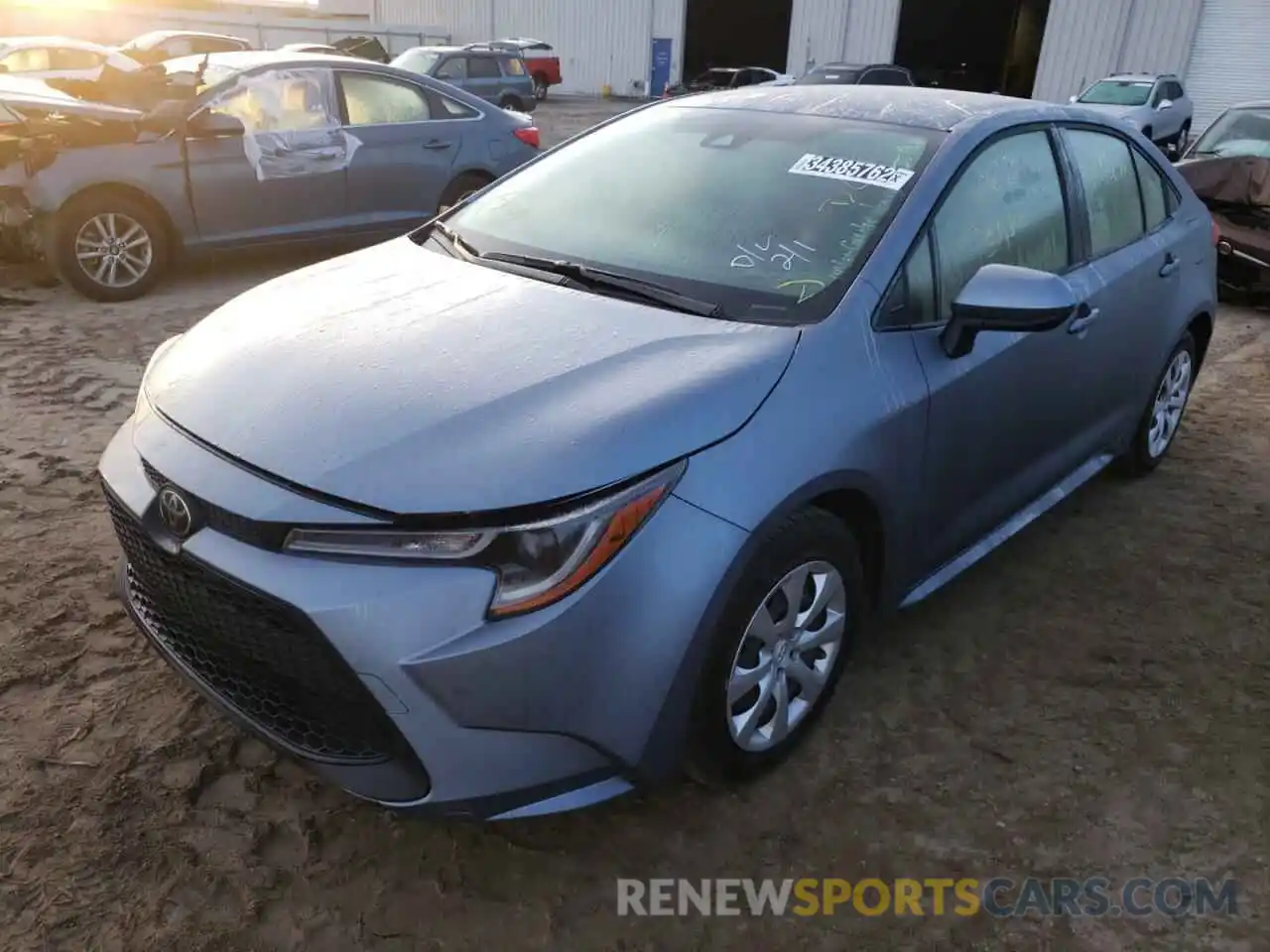 2 Photograph of a damaged car JTDEPRAE3LJ043035 TOYOTA COROLLA 2020