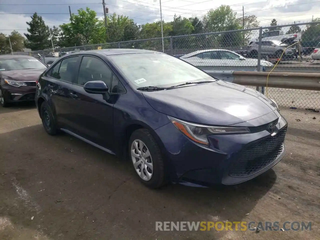 1 Photograph of a damaged car JTDEPRAE3LJ043181 TOYOTA COROLLA 2020