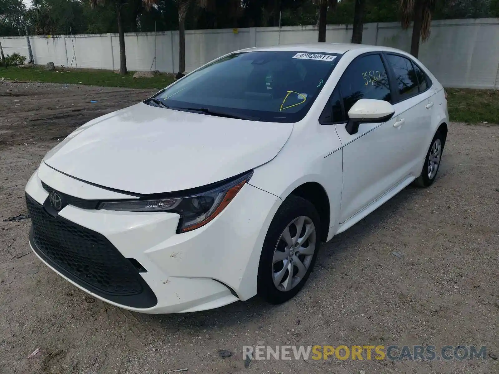 2 Photograph of a damaged car JTDEPRAE3LJ043343 TOYOTA COROLLA 2020