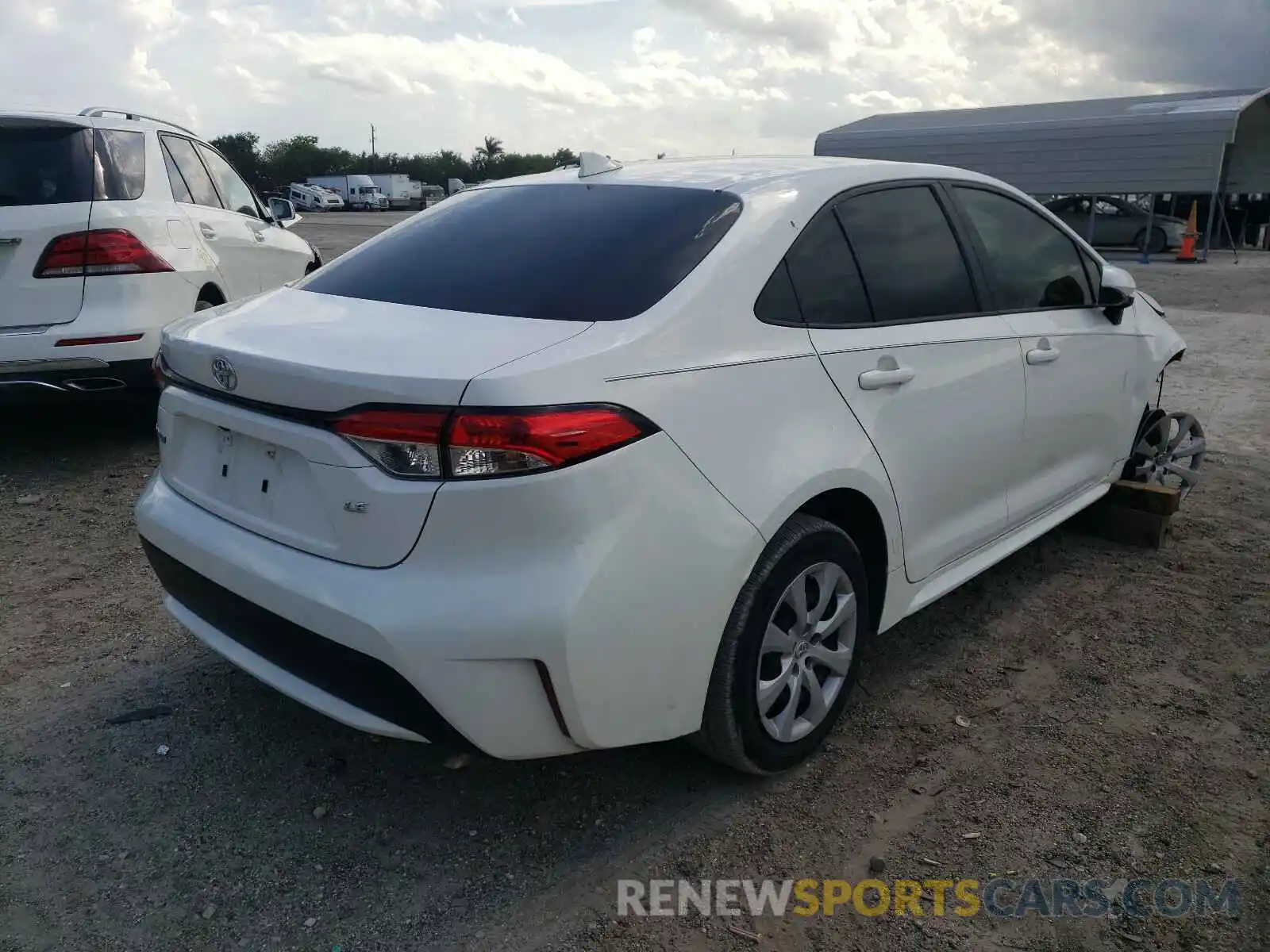 4 Photograph of a damaged car JTDEPRAE3LJ043343 TOYOTA COROLLA 2020