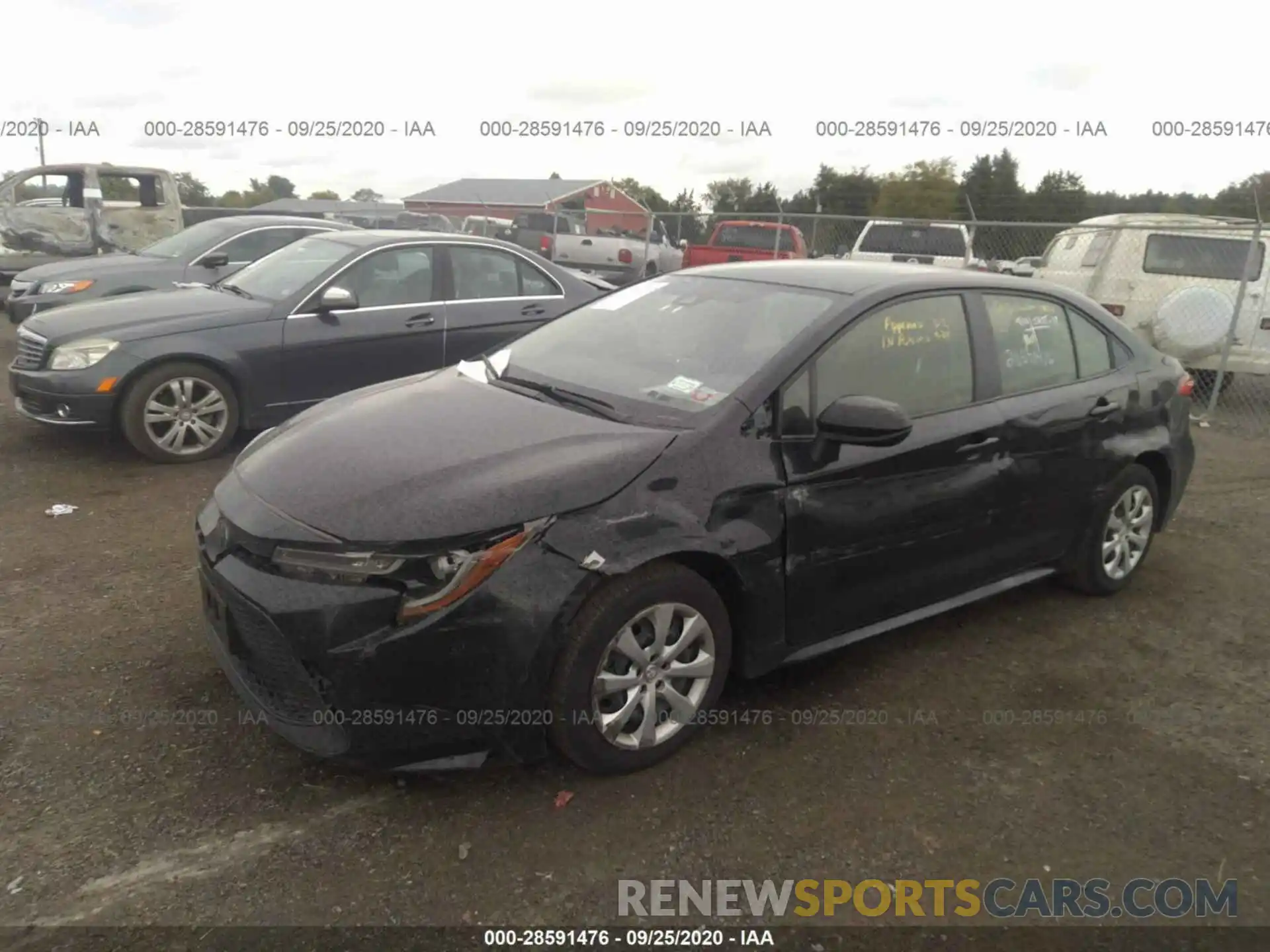 2 Photograph of a damaged car JTDEPRAE3LJ043374 TOYOTA COROLLA 2020