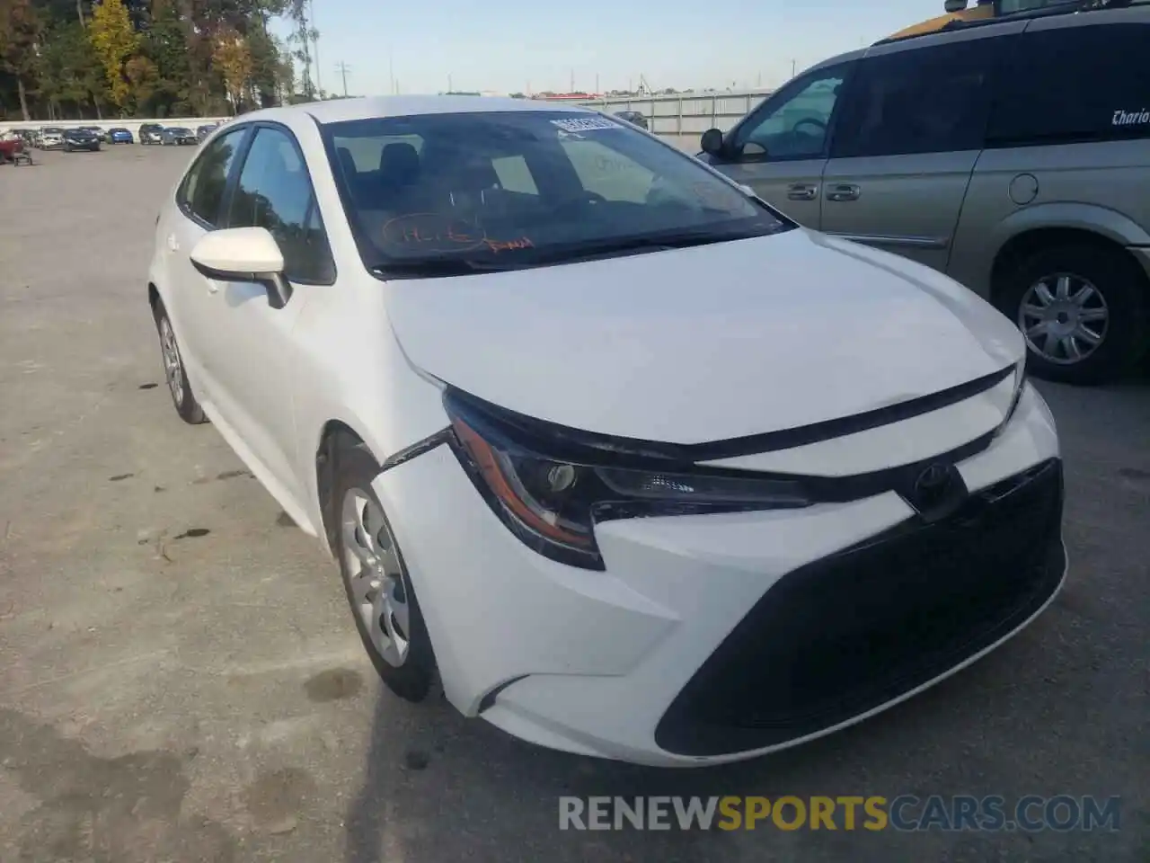 1 Photograph of a damaged car JTDEPRAE3LJ043505 TOYOTA COROLLA 2020