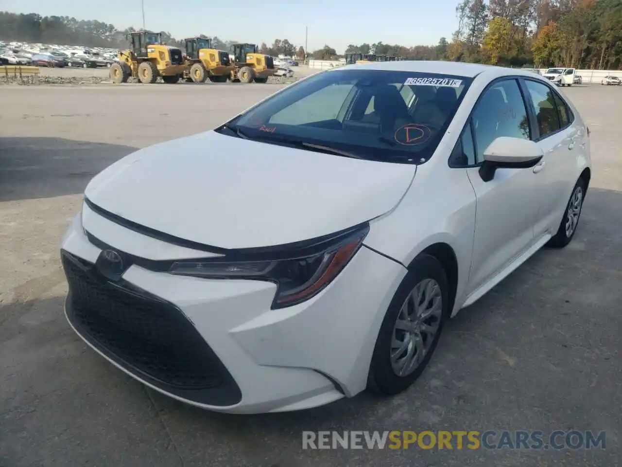 2 Photograph of a damaged car JTDEPRAE3LJ043505 TOYOTA COROLLA 2020