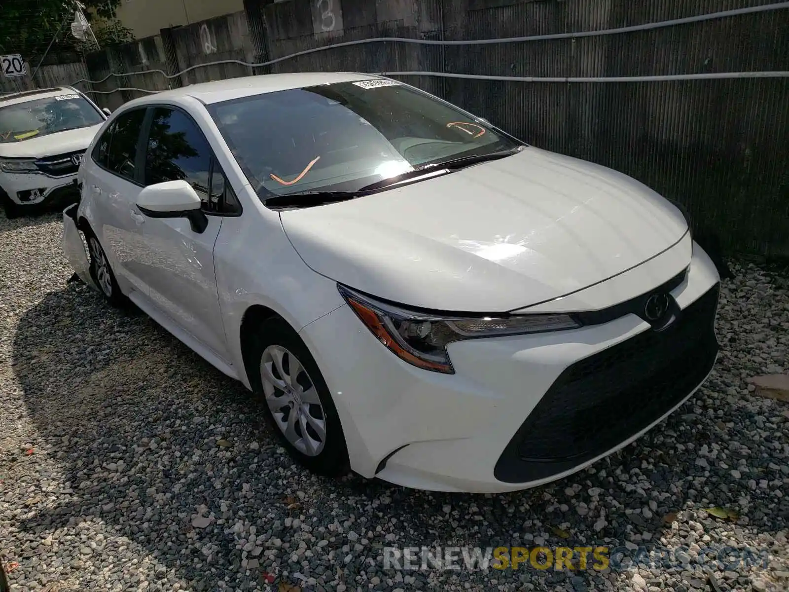 1 Photograph of a damaged car JTDEPRAE3LJ044220 TOYOTA COROLLA 2020