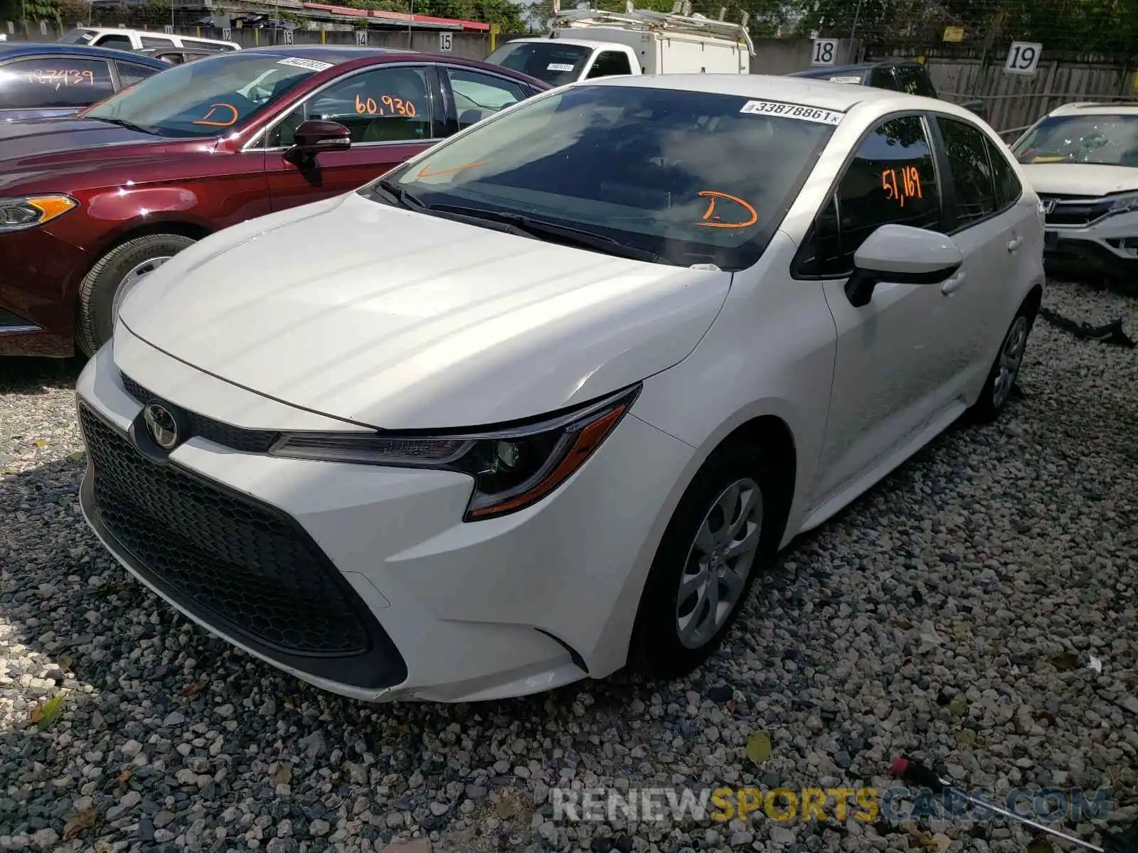 2 Photograph of a damaged car JTDEPRAE3LJ044220 TOYOTA COROLLA 2020