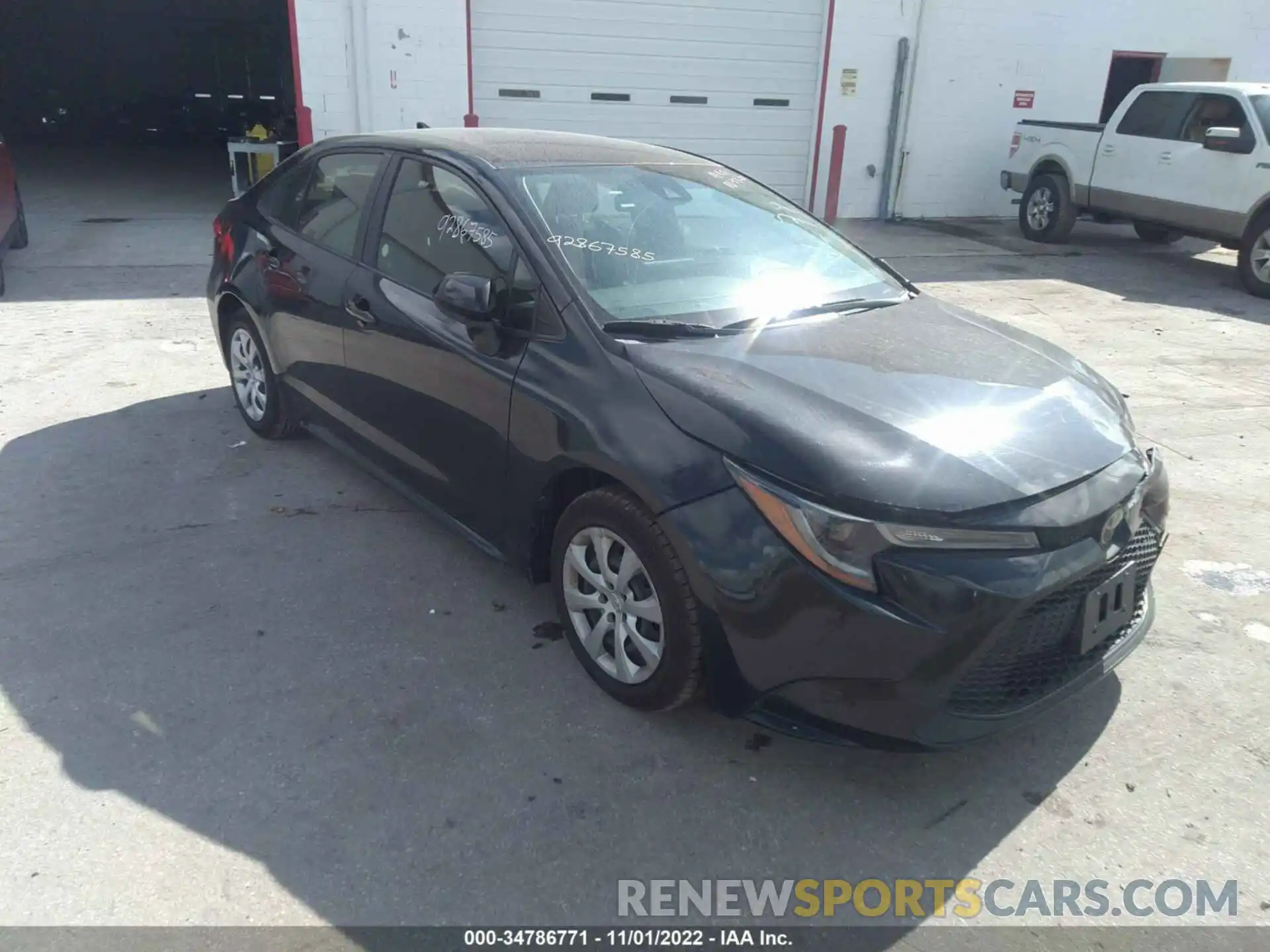 1 Photograph of a damaged car JTDEPRAE3LJ044279 TOYOTA COROLLA 2020