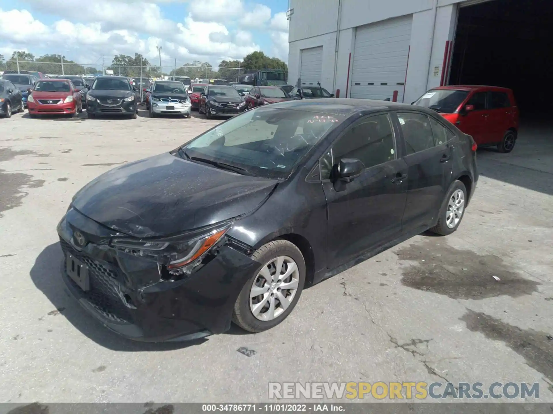 2 Photograph of a damaged car JTDEPRAE3LJ044279 TOYOTA COROLLA 2020